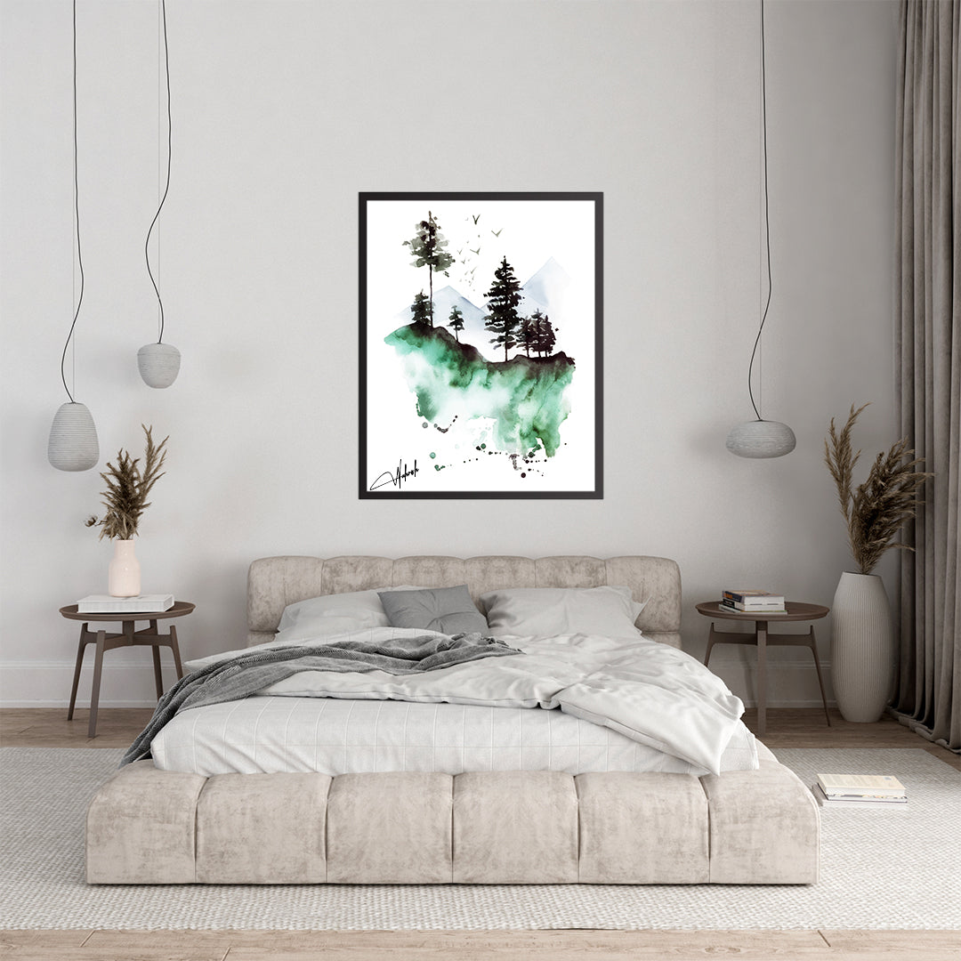 Coastal Stillness – Black & White Minimalist Beach Wall Art