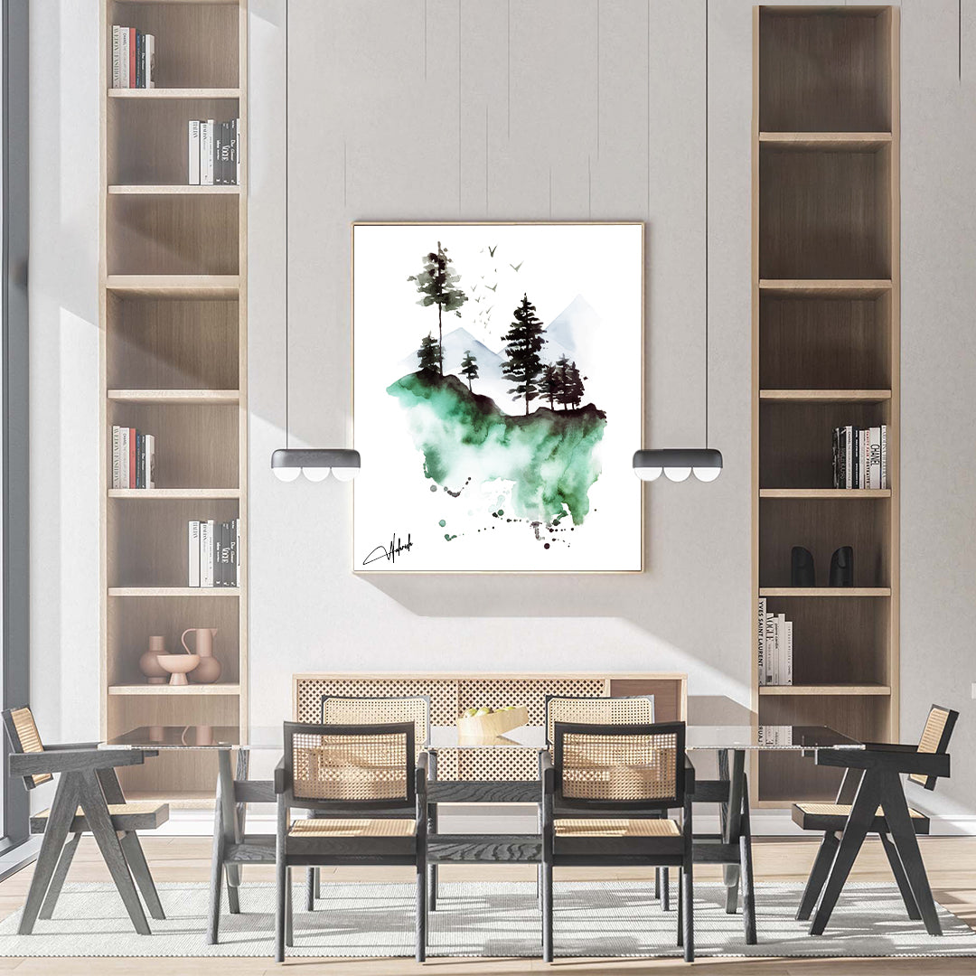 Coastal Stillness – Black & White Minimalist Beach Wall Art