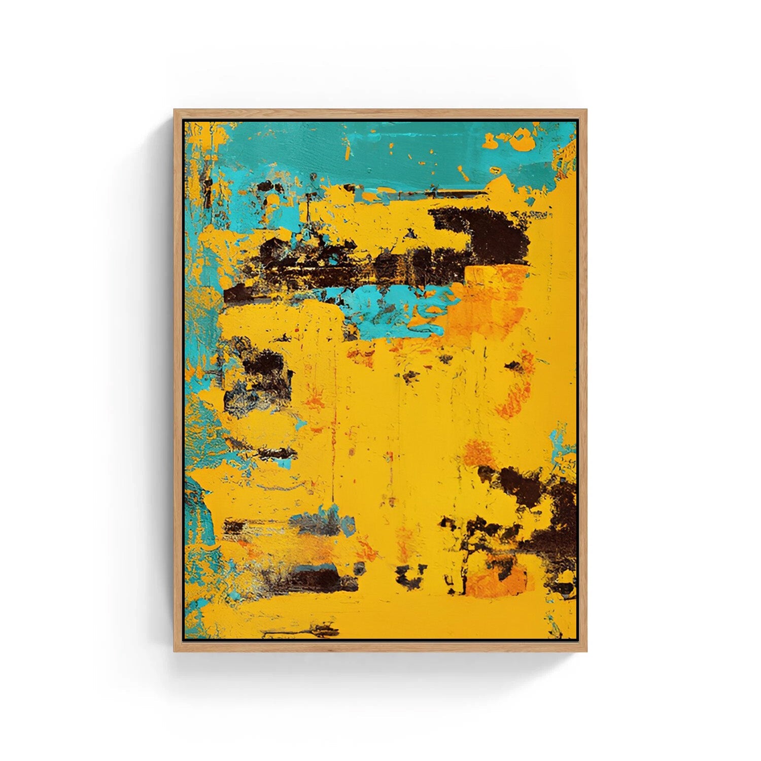 Industrial Echo, Abstract Canvas Painting