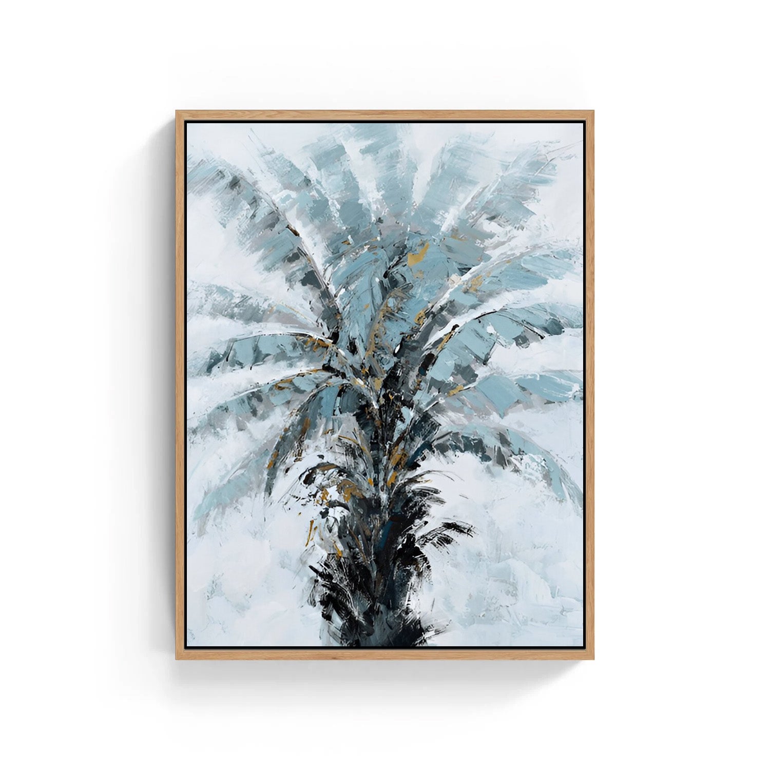 Palm Serenity, Abstract Canvas Painting