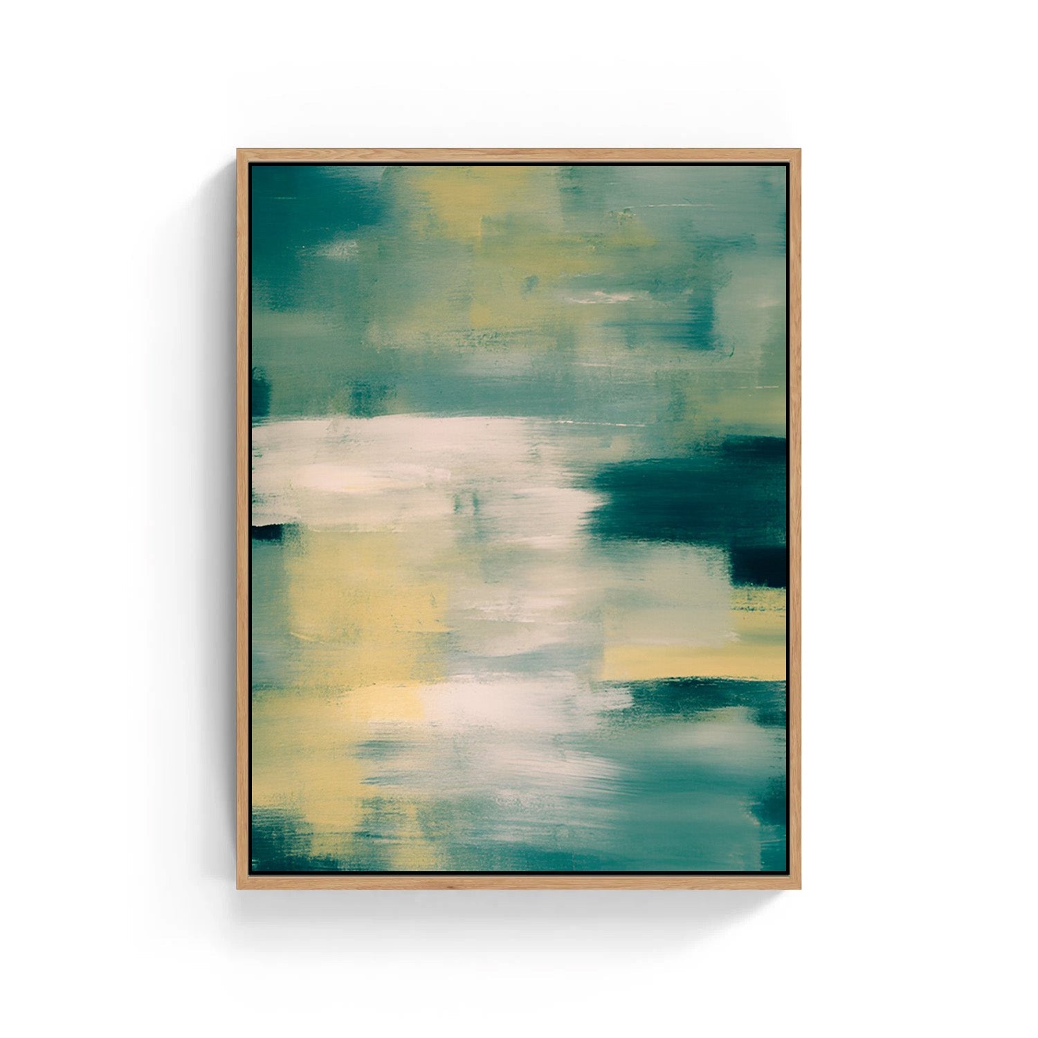 Calm Horizon – Serene Teal Abstract Canvas
