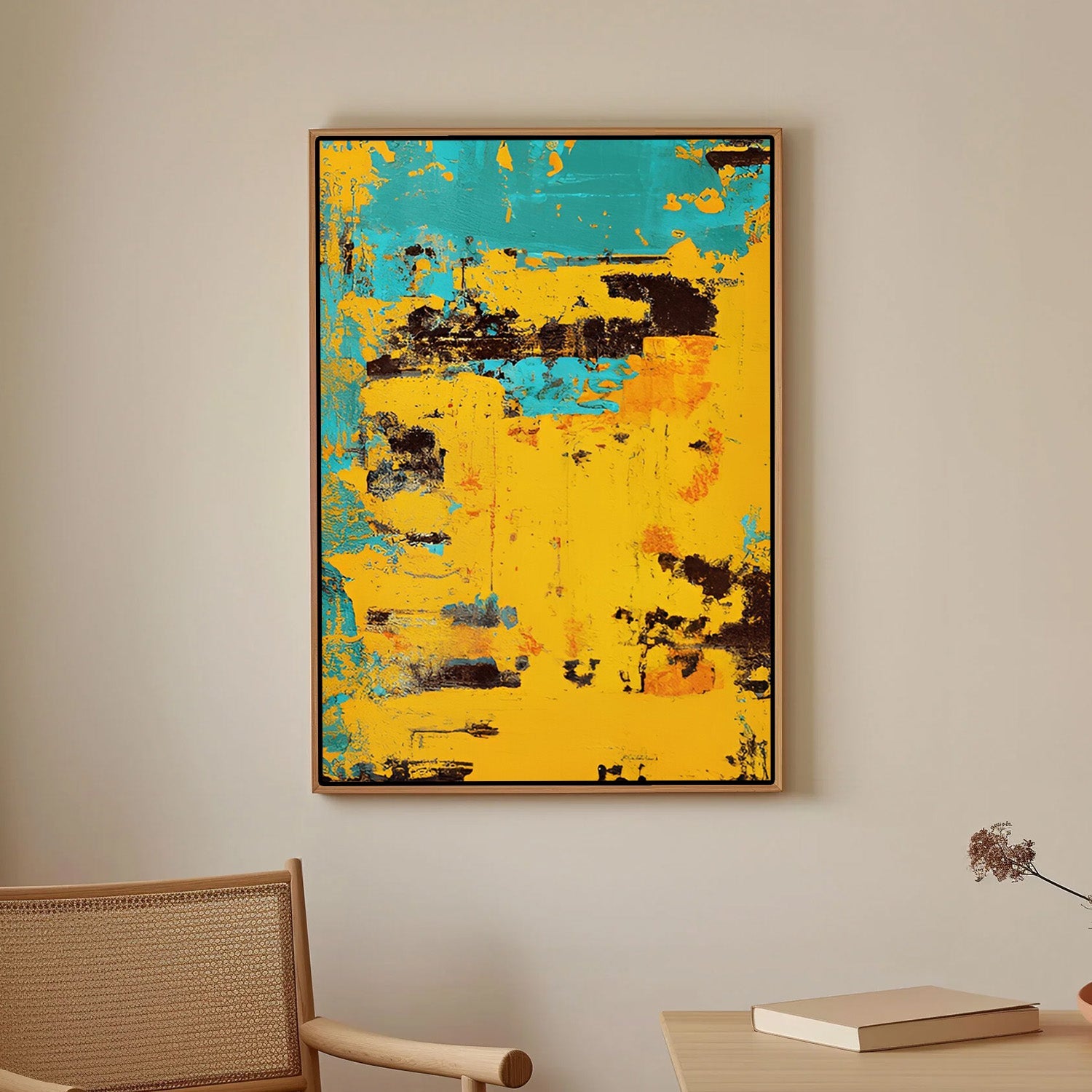 Industrial Echo, Abstract Canvas Painting