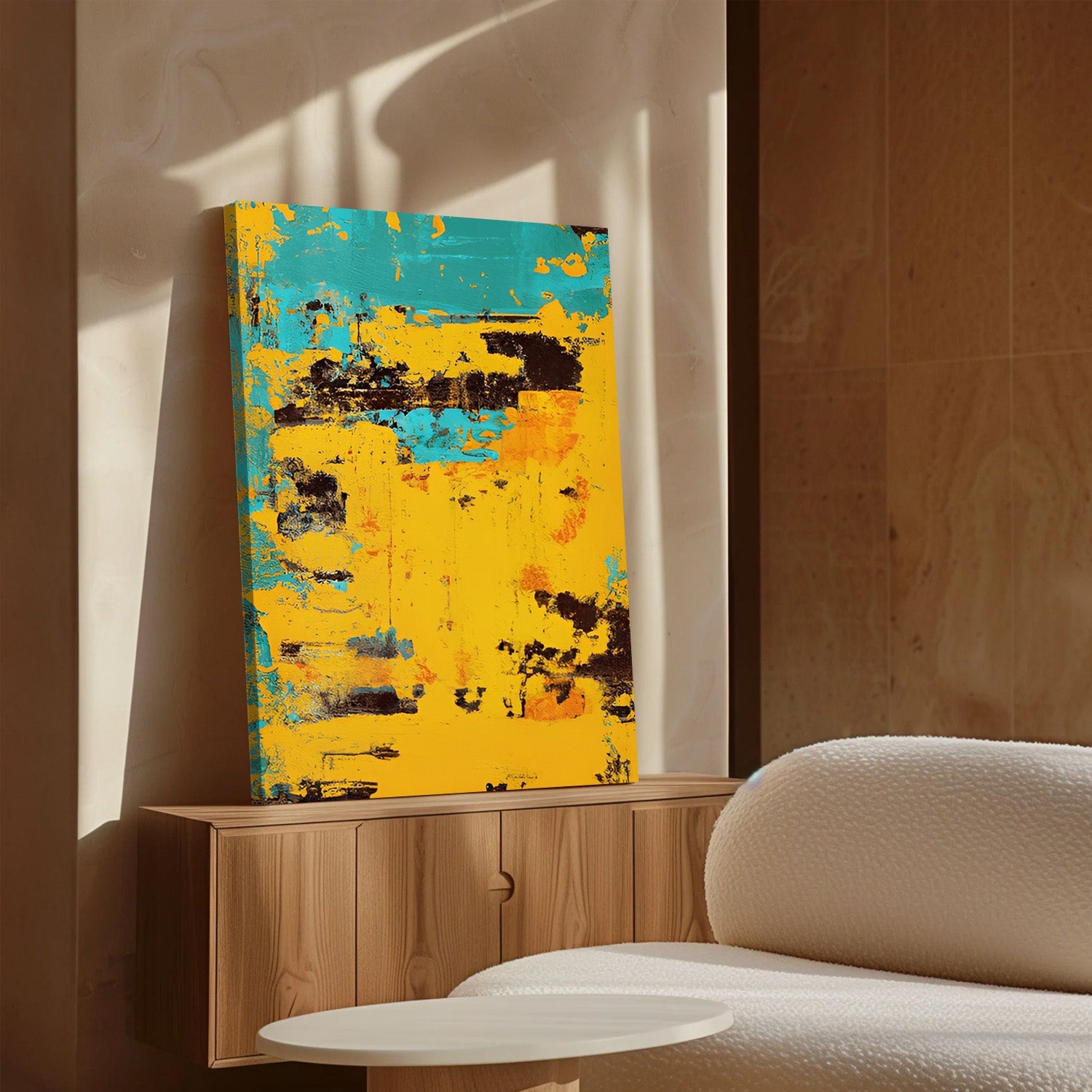 Industrial Echo, Abstract Canvas Painting