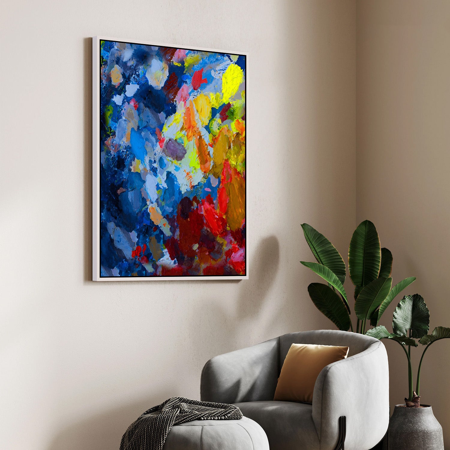 Chromatic Fusion, Abstract Canvas Painting