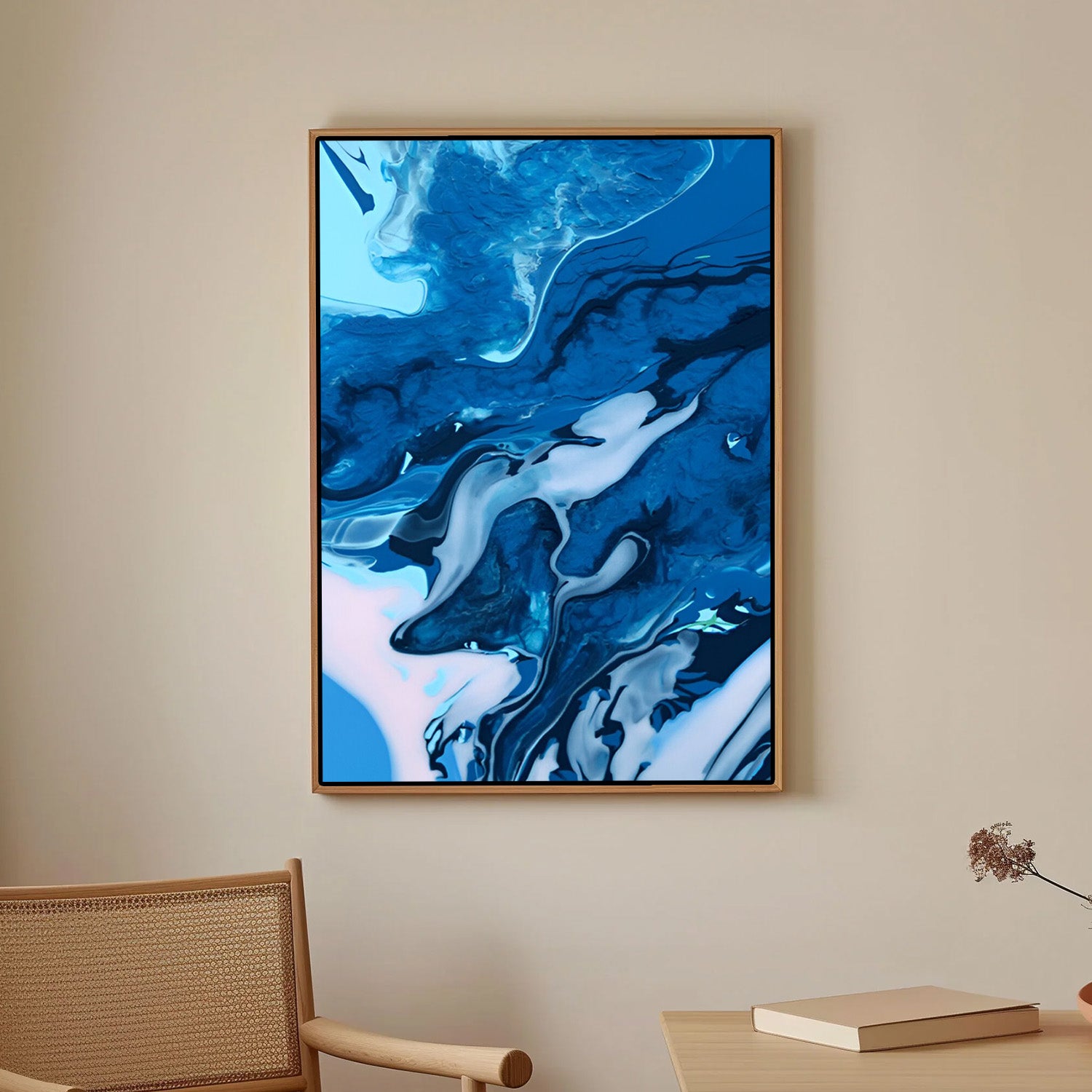 Ocean Flow, Abstract Canvas Painting