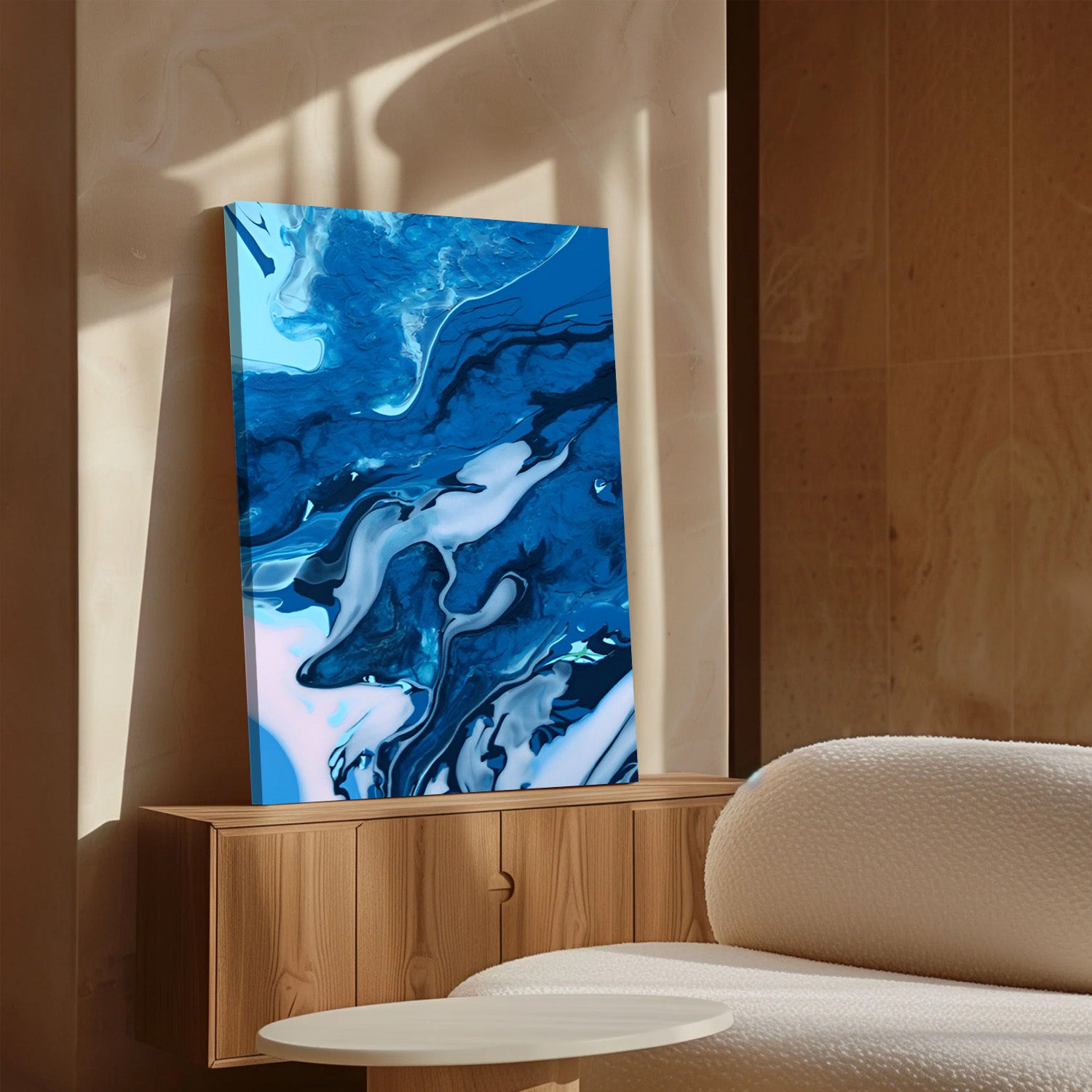 Ocean Flow, Abstract Canvas Painting