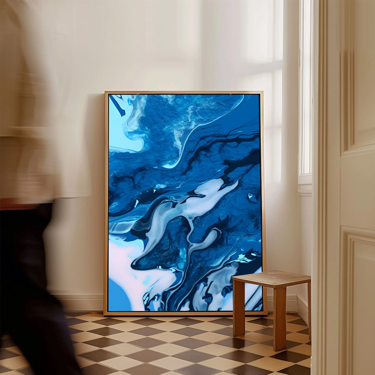 Ocean Flow, Abstract Canvas Painting