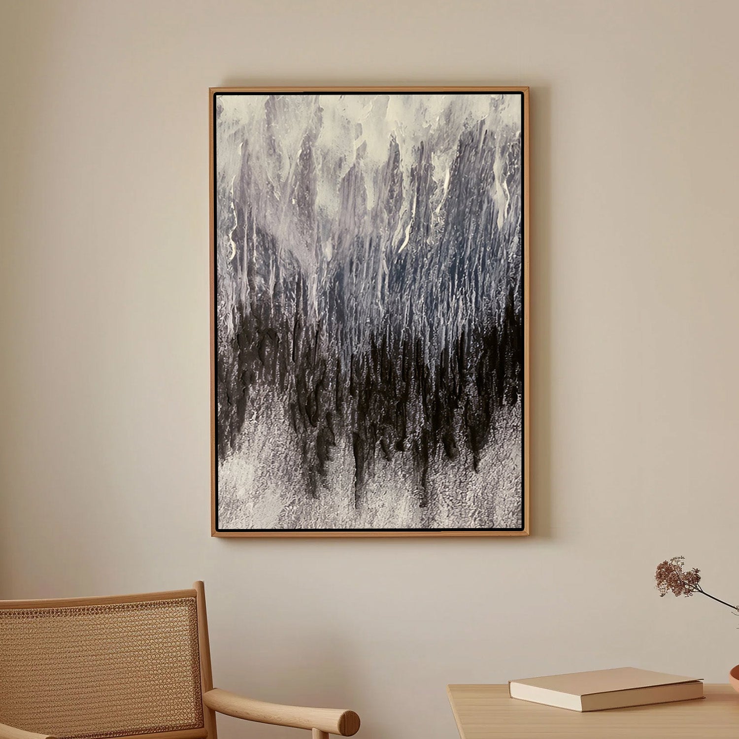 Monsoon Silence – Abstract Canvas Painting