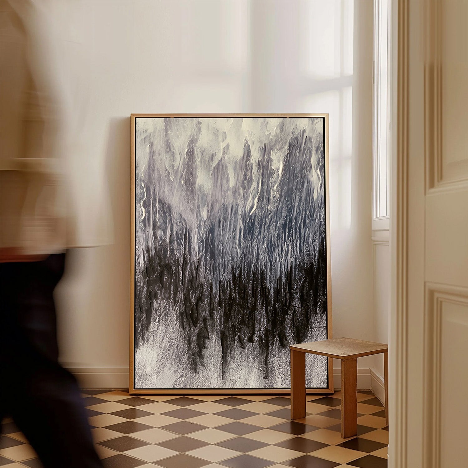 Monsoon Silence – Abstract Canvas Painting