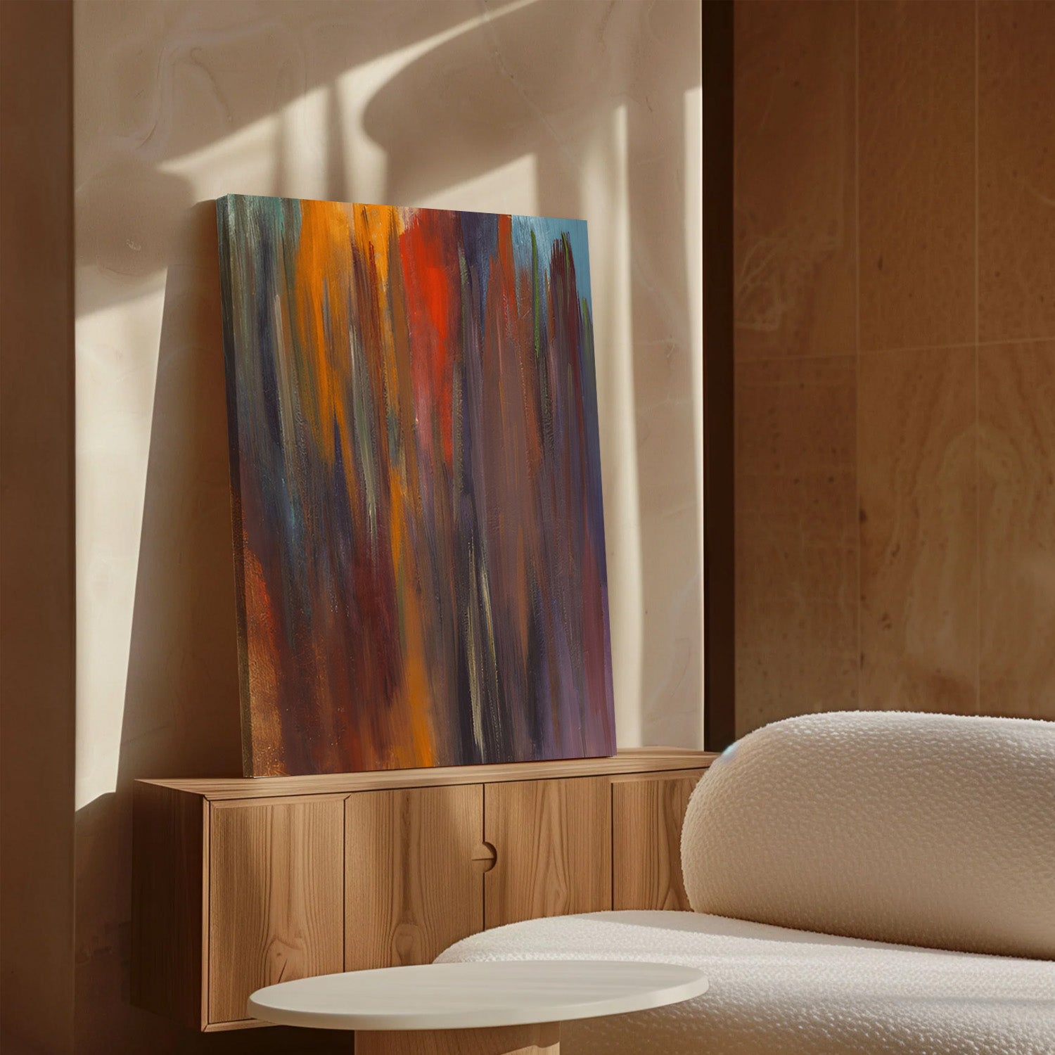 Autumn Flow, Abstract Canvas Painting