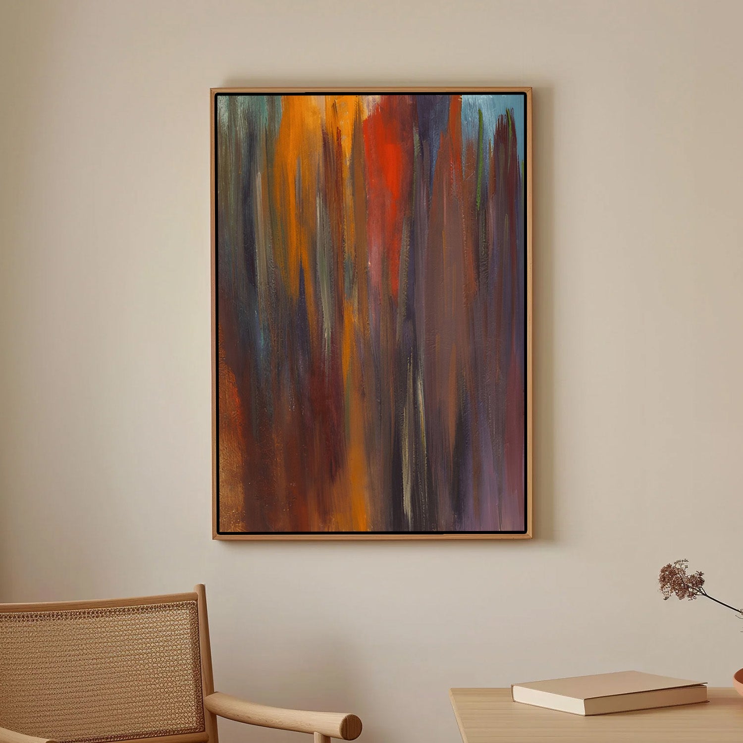 Autumn Flow, Abstract Canvas Painting