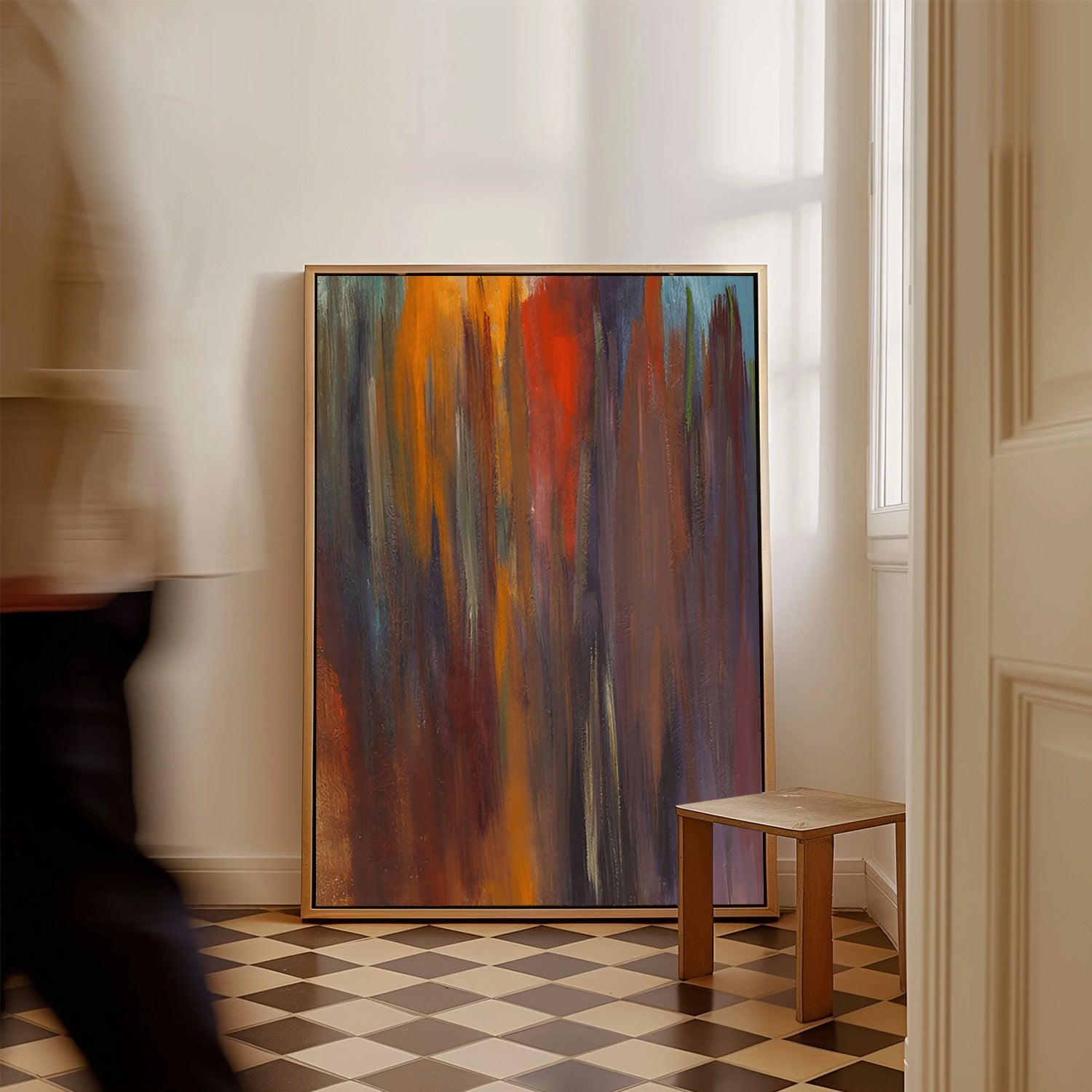 Autumn Flow, Abstract Canvas Painting