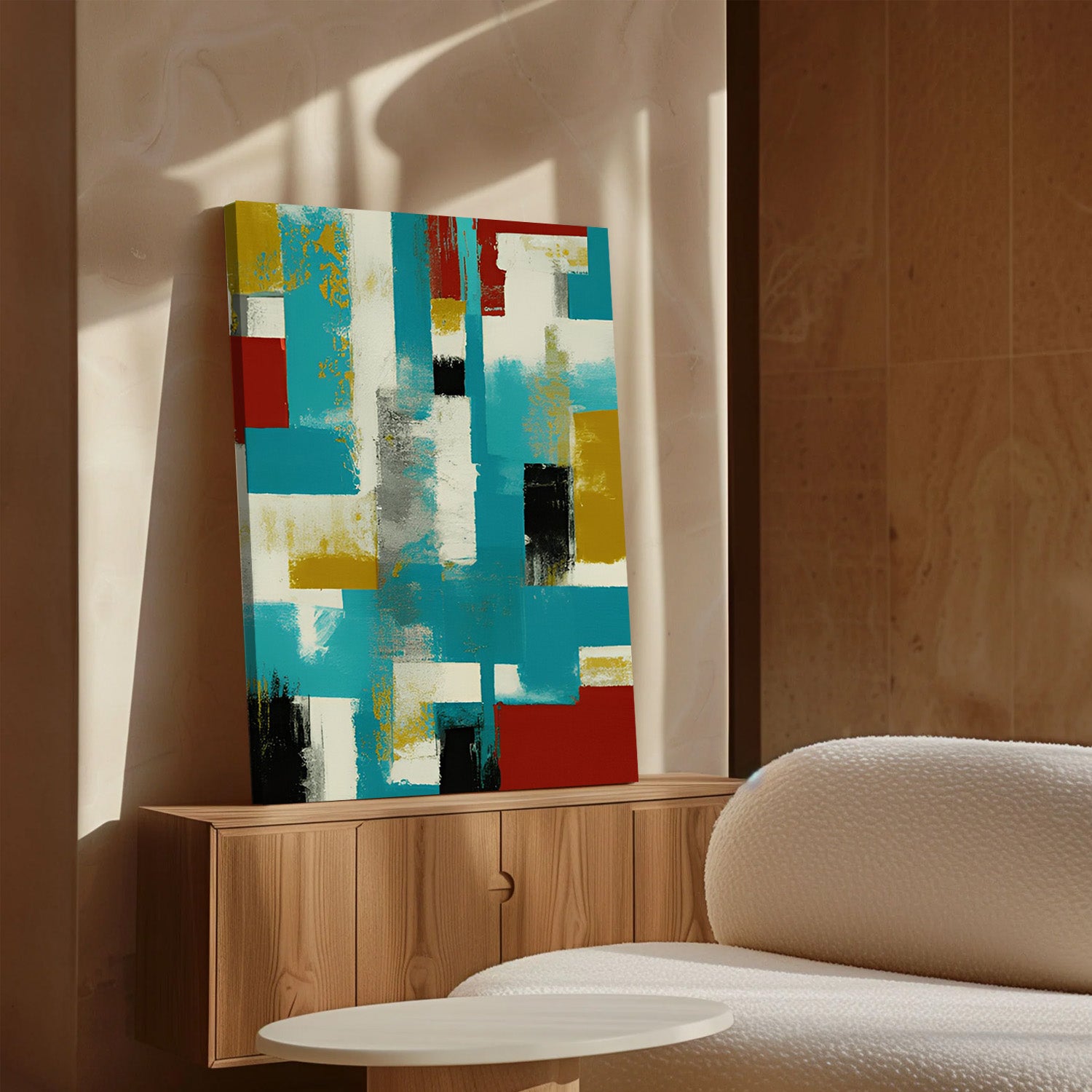 Urban Mosaic – Abstract Canvas Painting