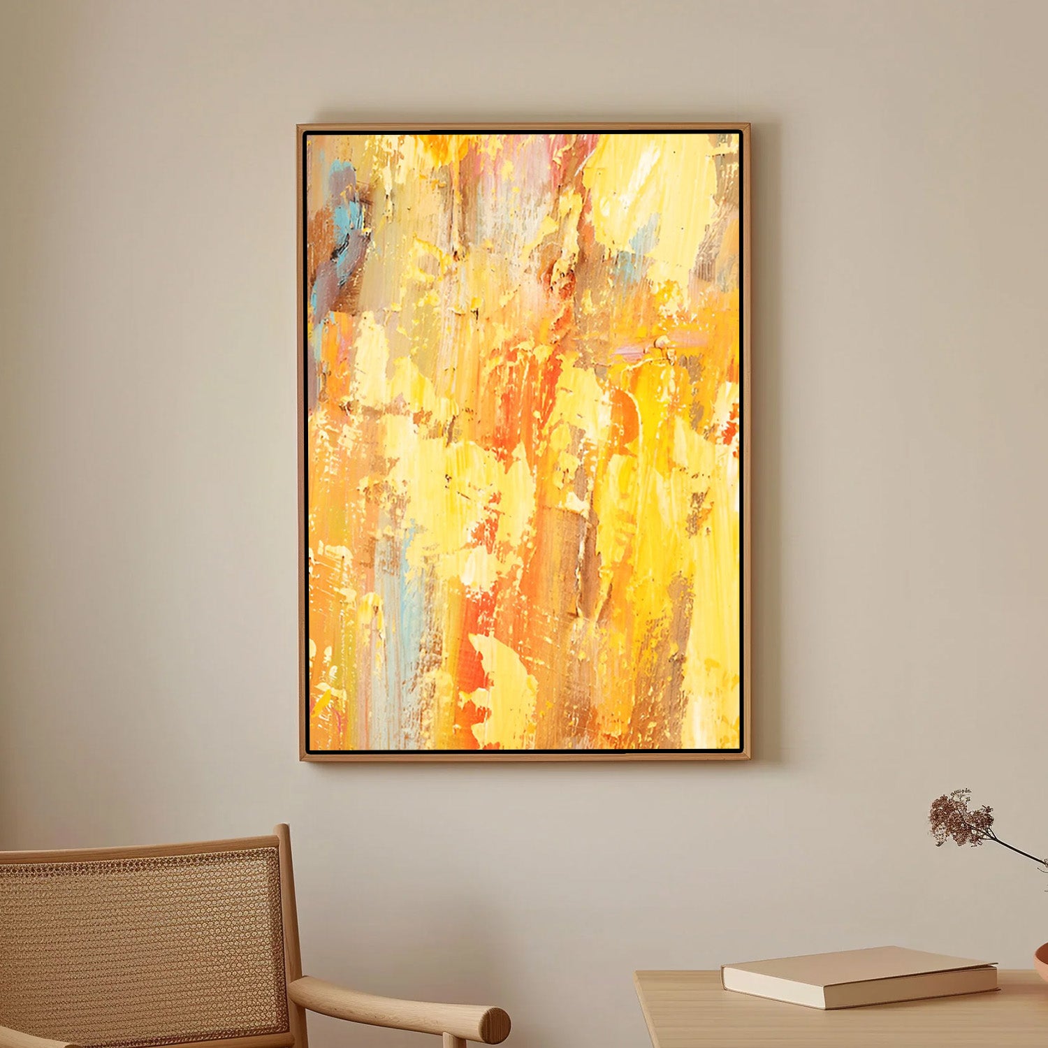 Golden Ember – Abstract Canvas Art
