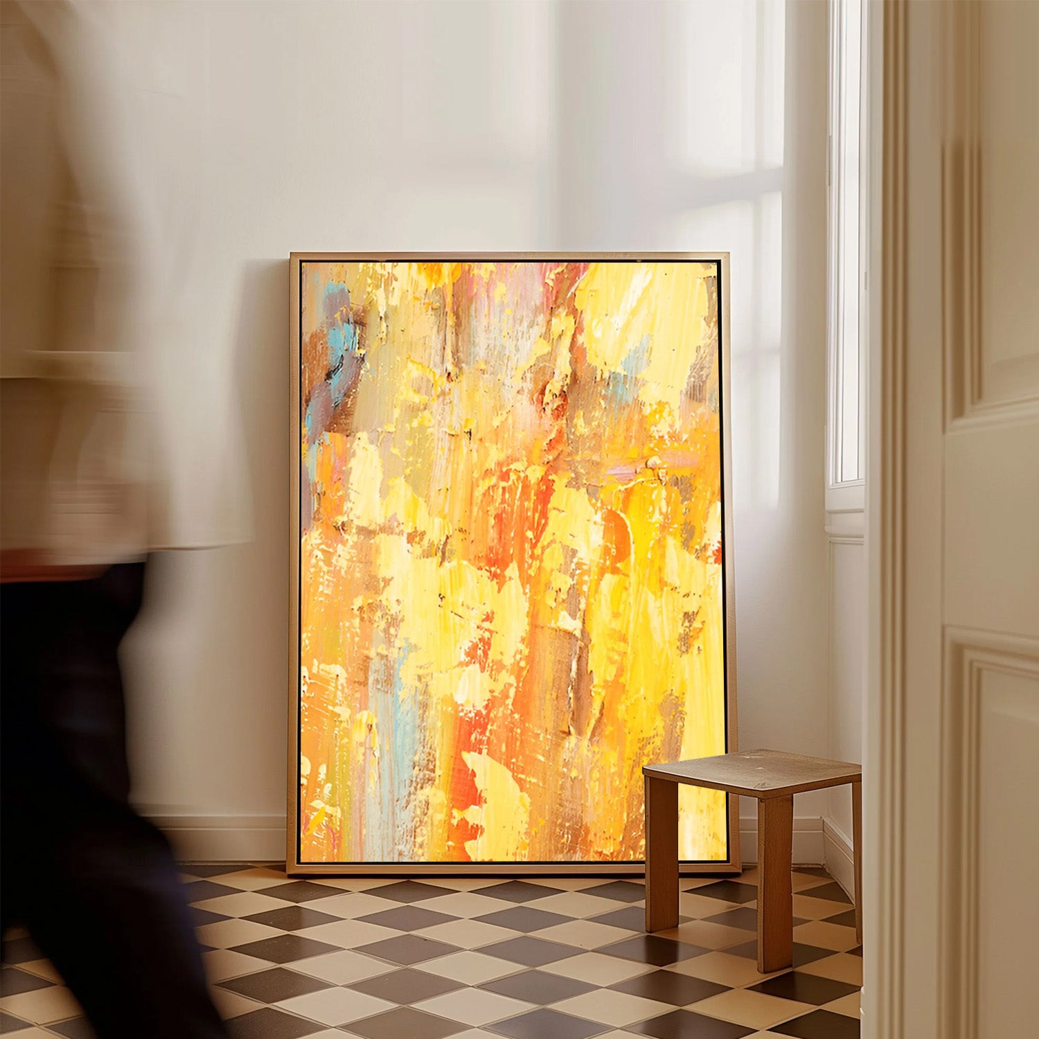 Golden Ember – Abstract Canvas Art