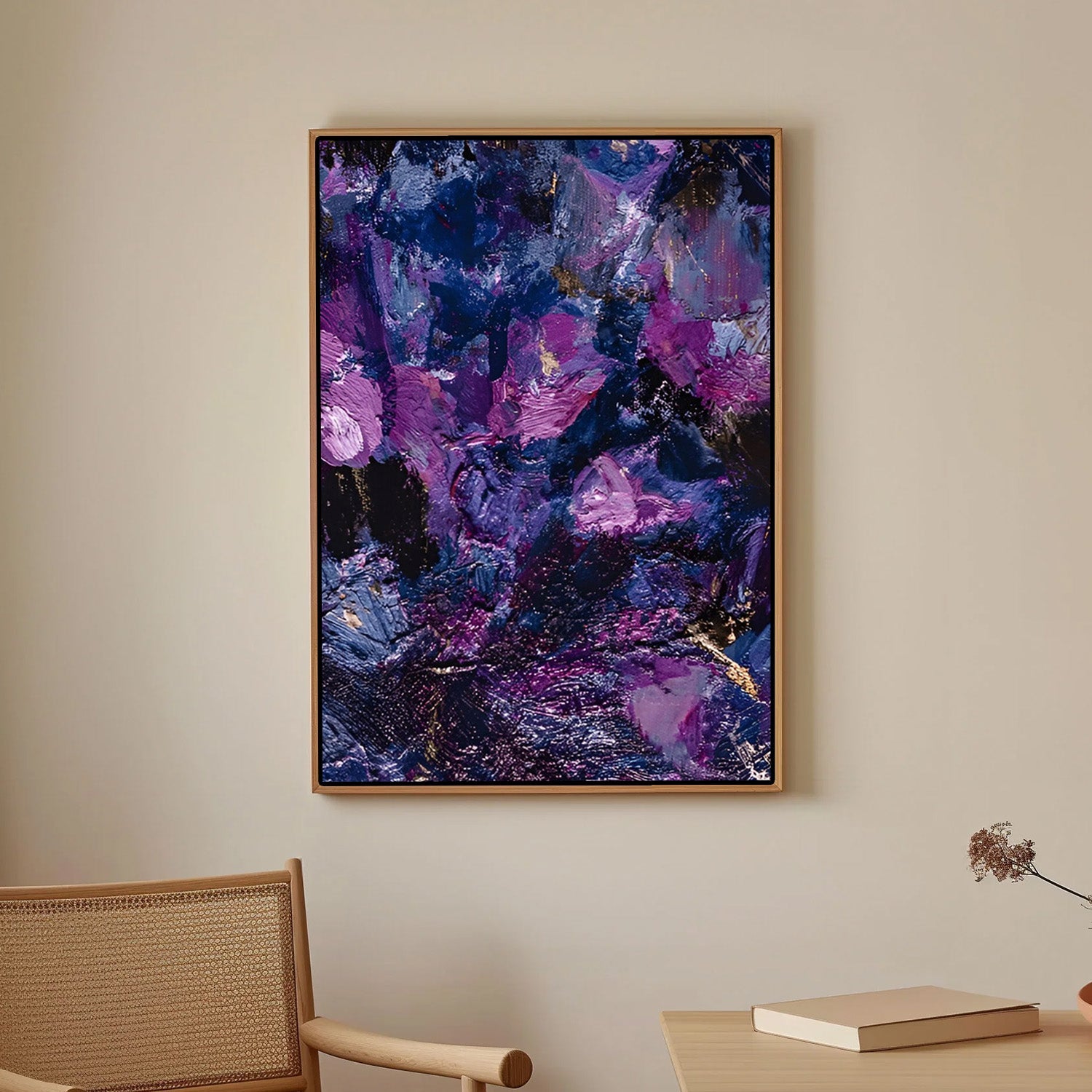 Midnight Amethyst – Abstract Canvas Art
