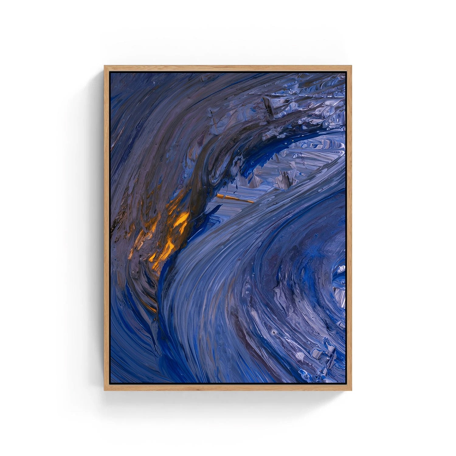 Cobalt Flow – Abstract Canvas Painting