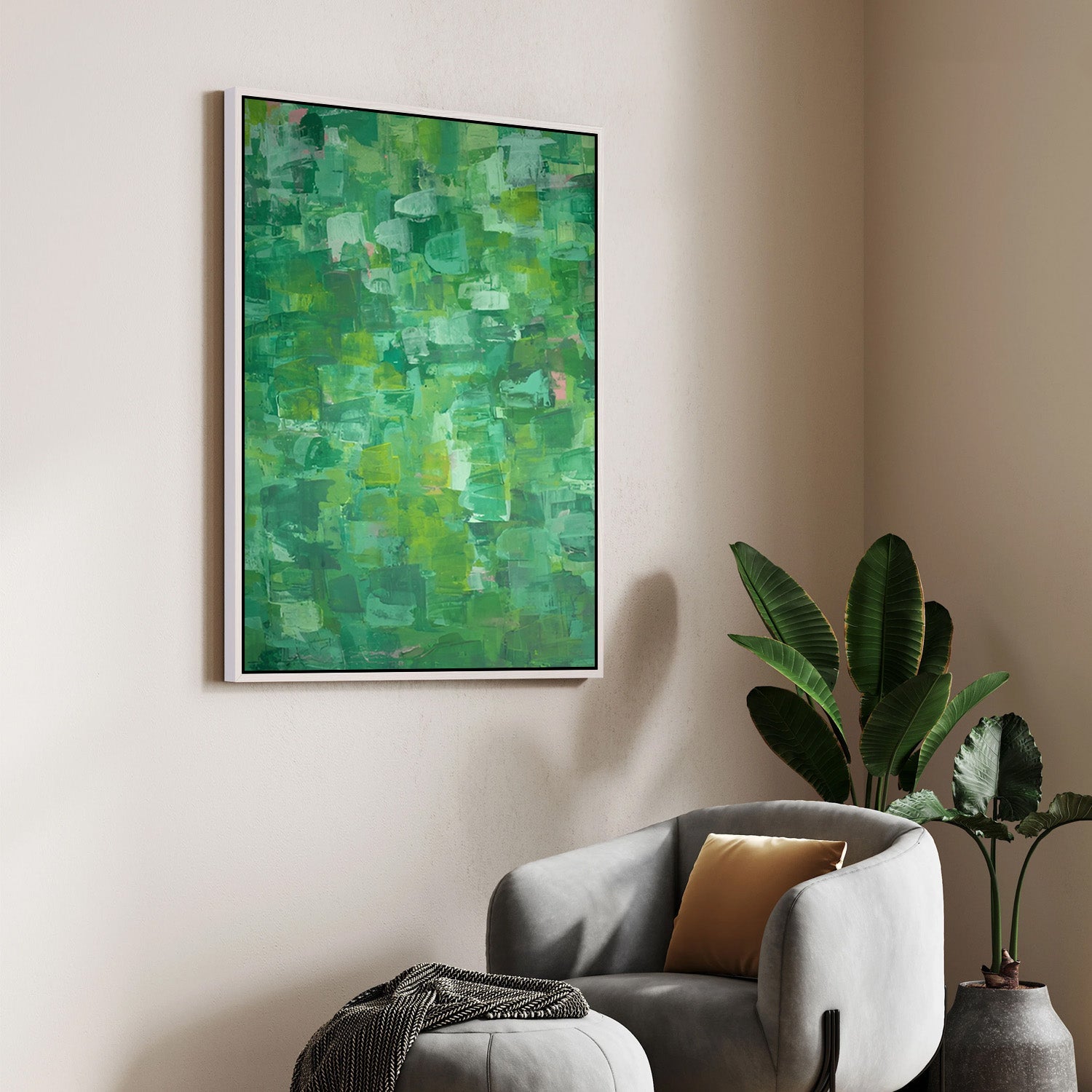 Verdant Rhythm – Abstract Canvas Painting