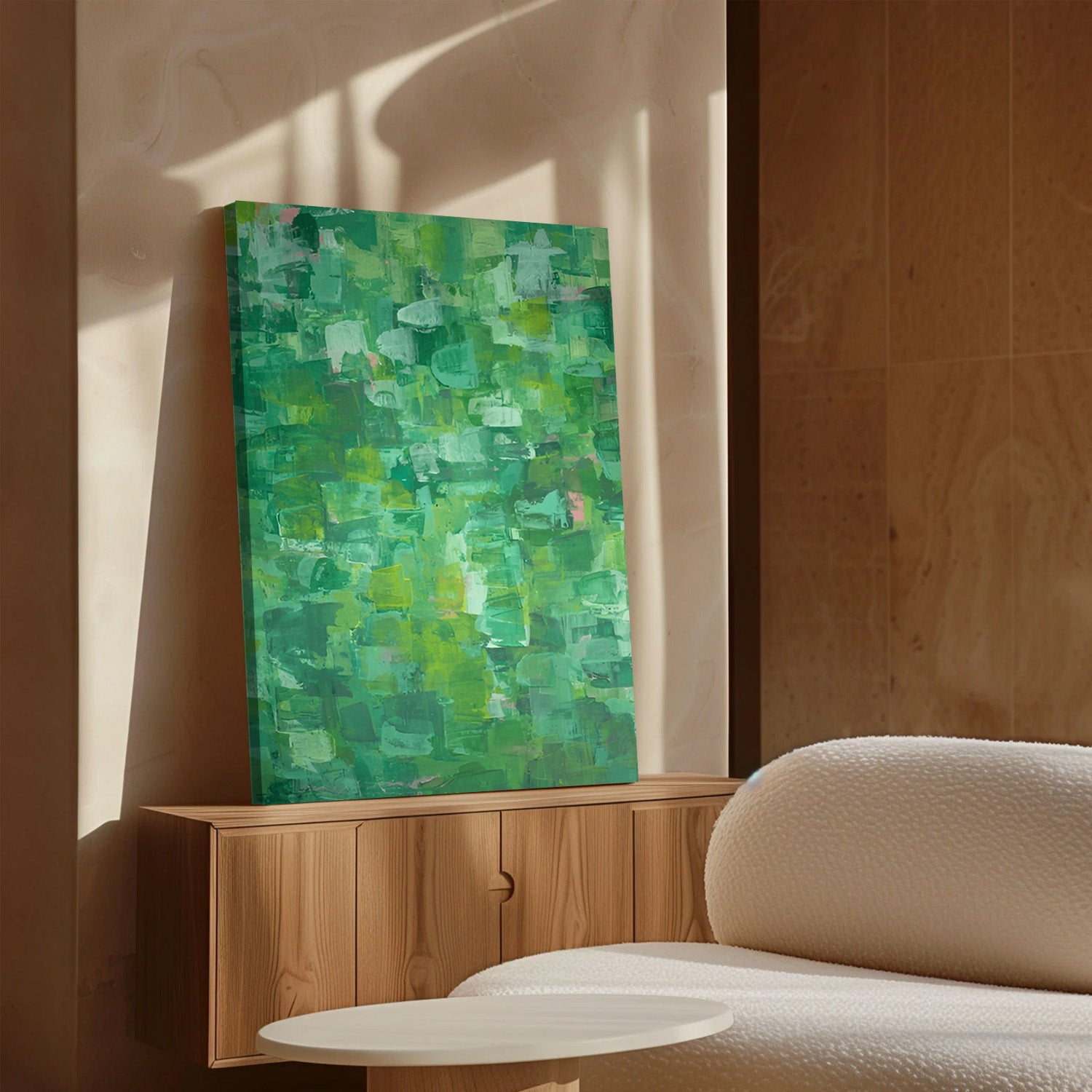 Verdant Rhythm – Abstract Canvas Painting