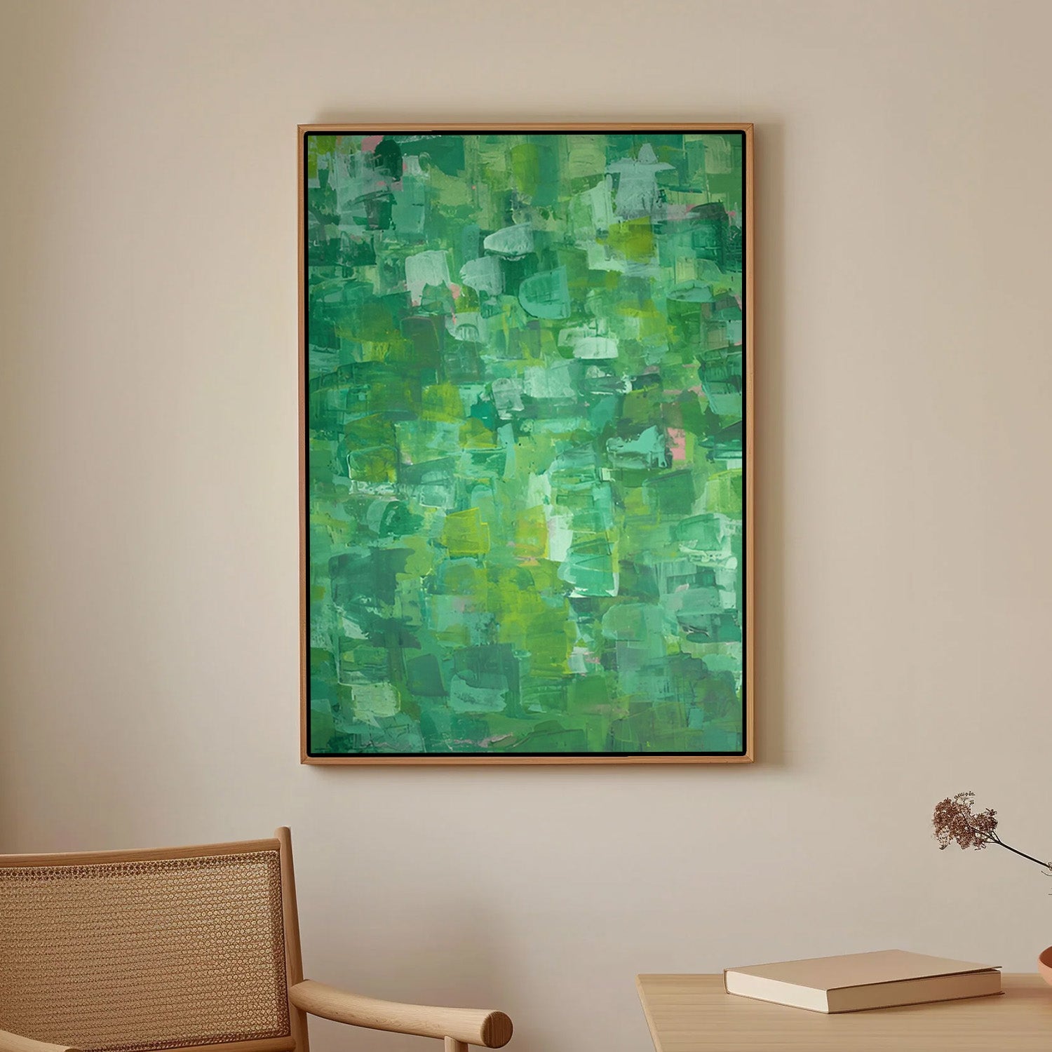 Verdant Rhythm – Abstract Canvas Painting