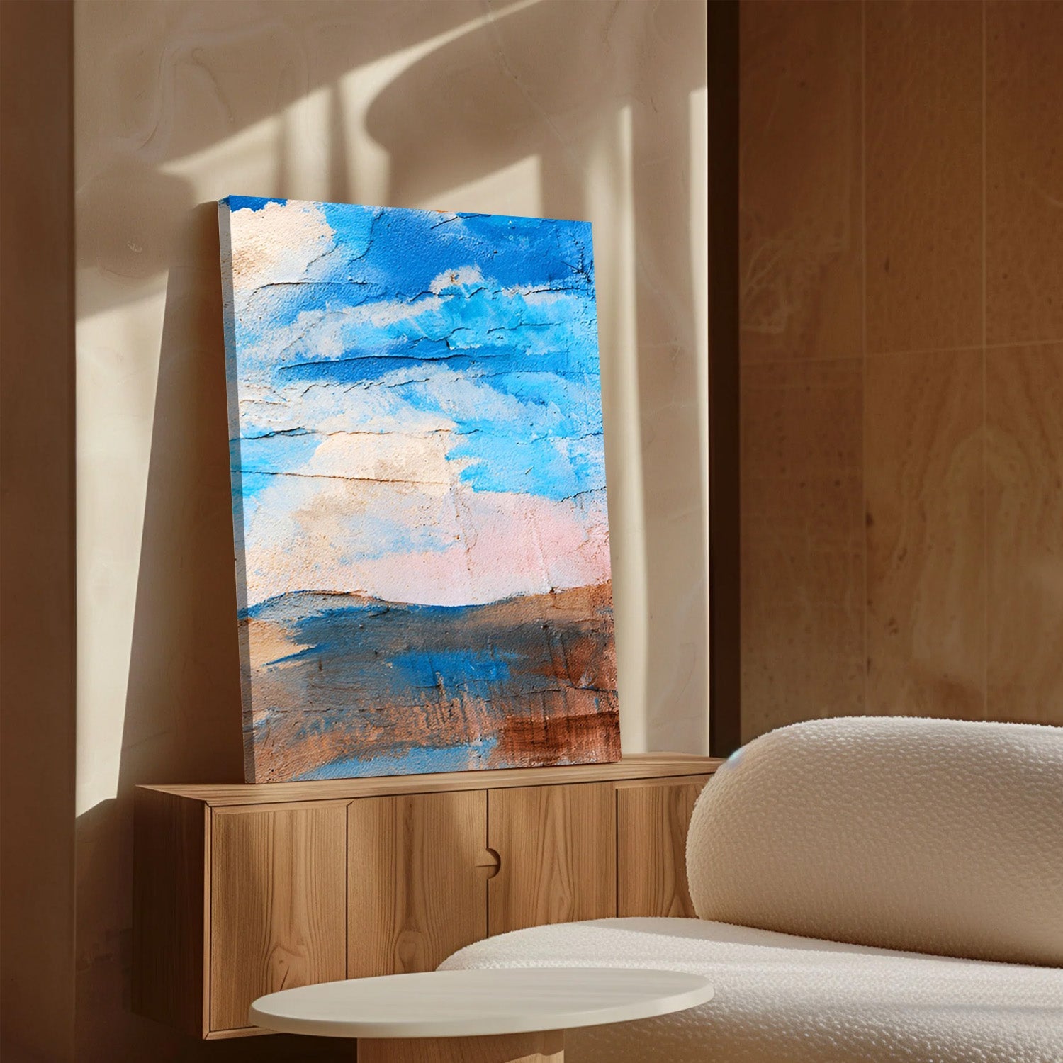 Sky & Earth Whisper – Abstract Canvas Painting