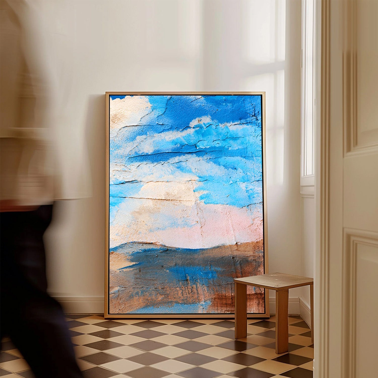 Sky & Earth Whisper – Abstract Canvas Painting