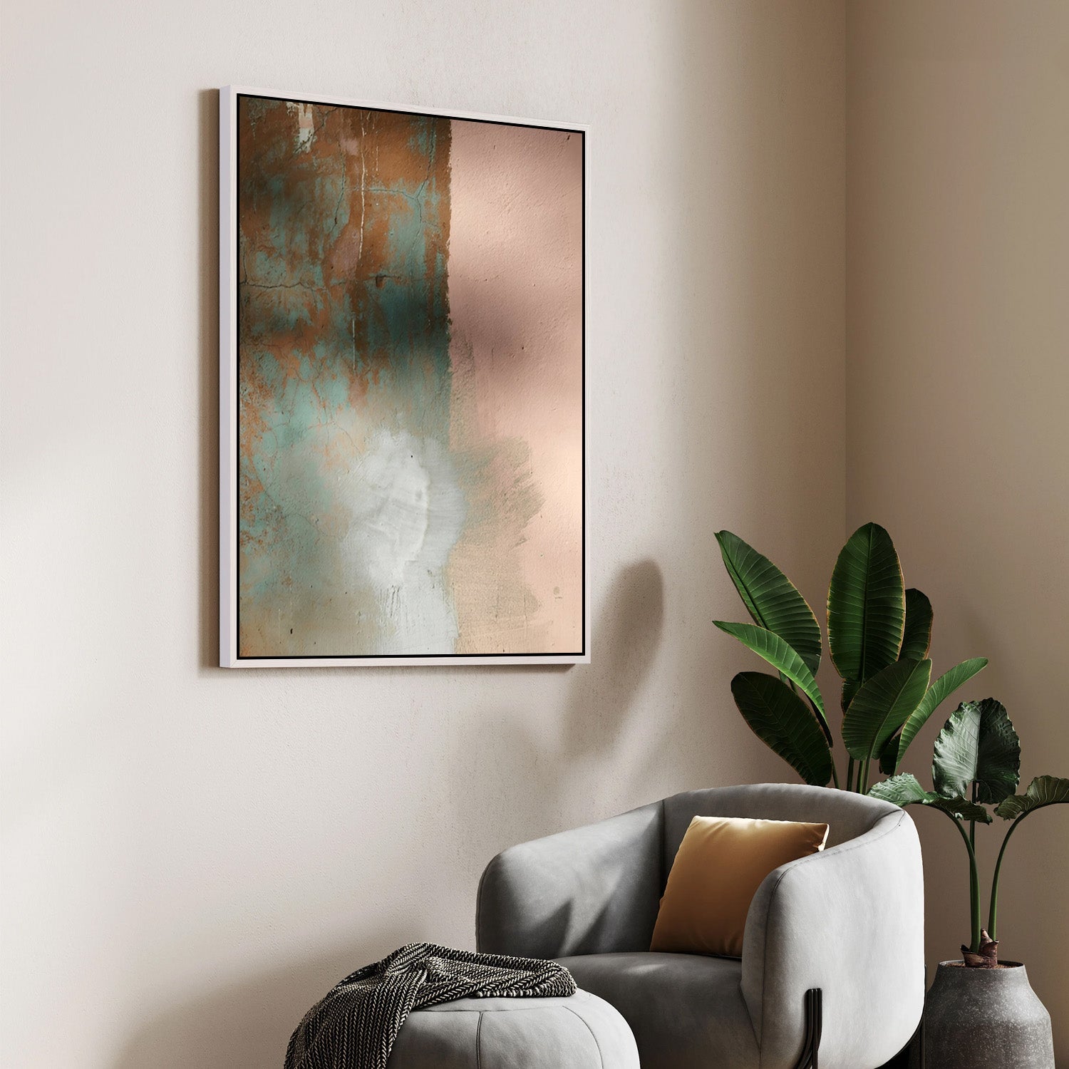 Soft Patina Balance – Contemporary Abstract Canvas Art