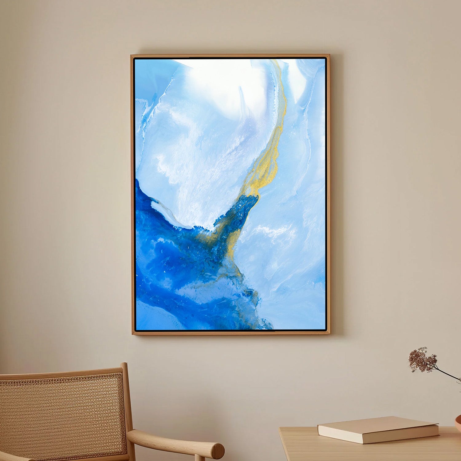 Azure Rise, Abstract Canvas Painting