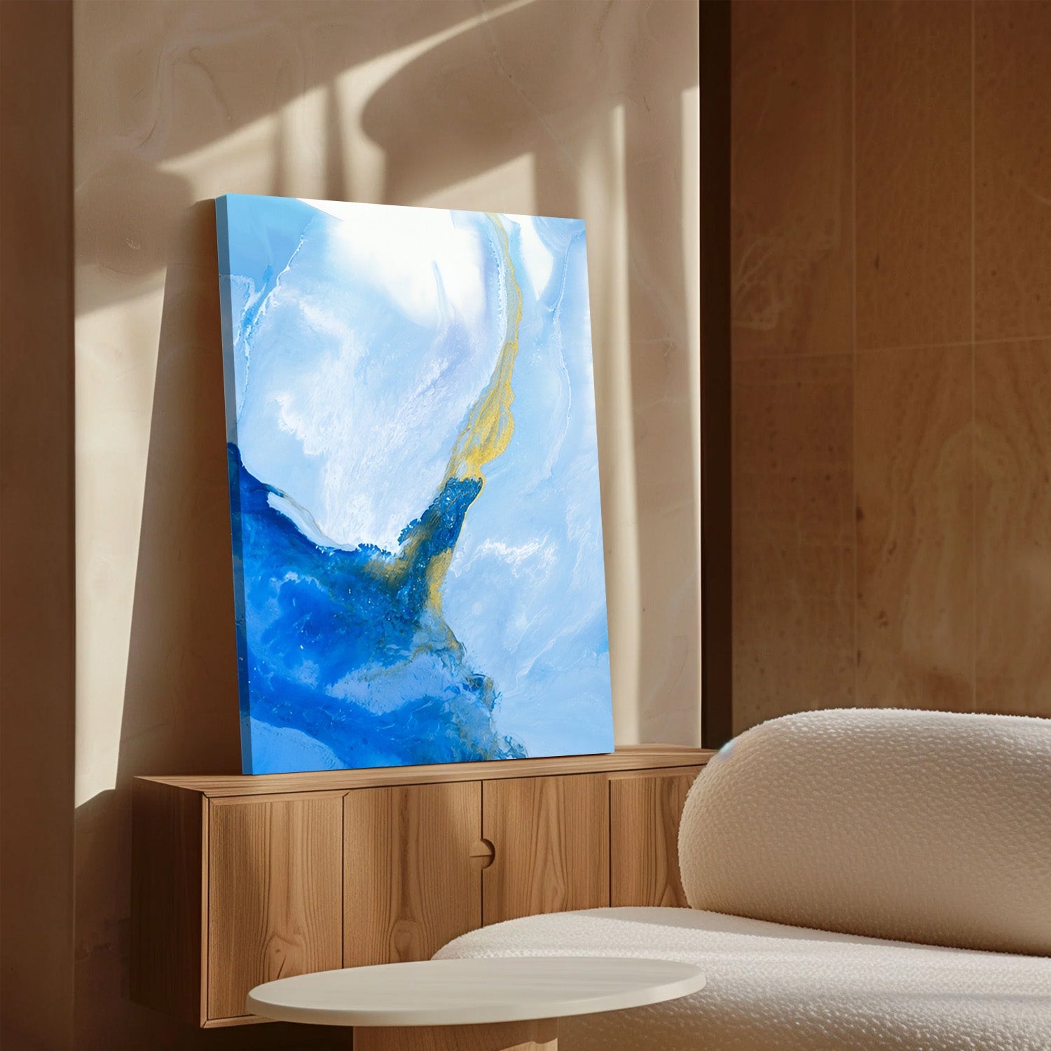 Azure Rise, Abstract Canvas Painting