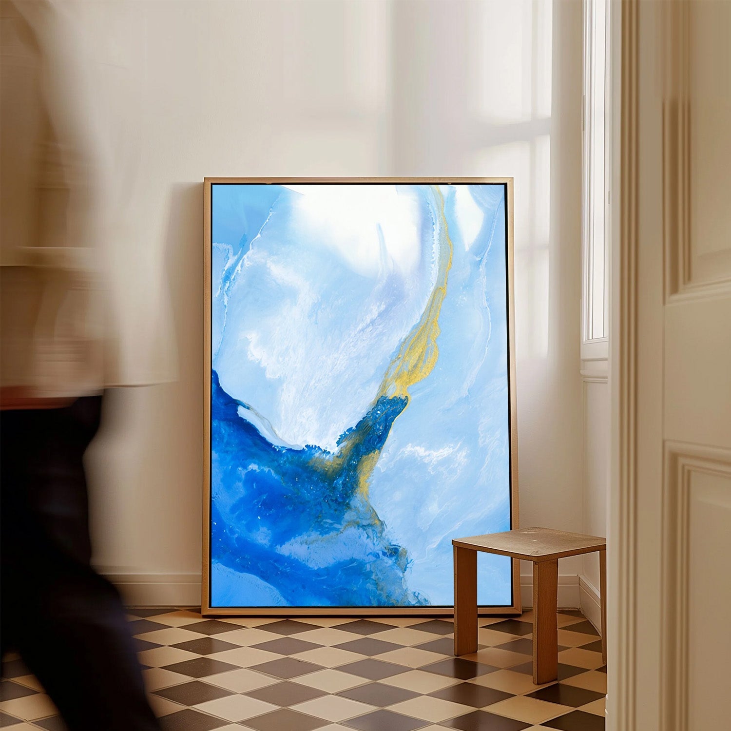 Azure Rise, Abstract Canvas Painting