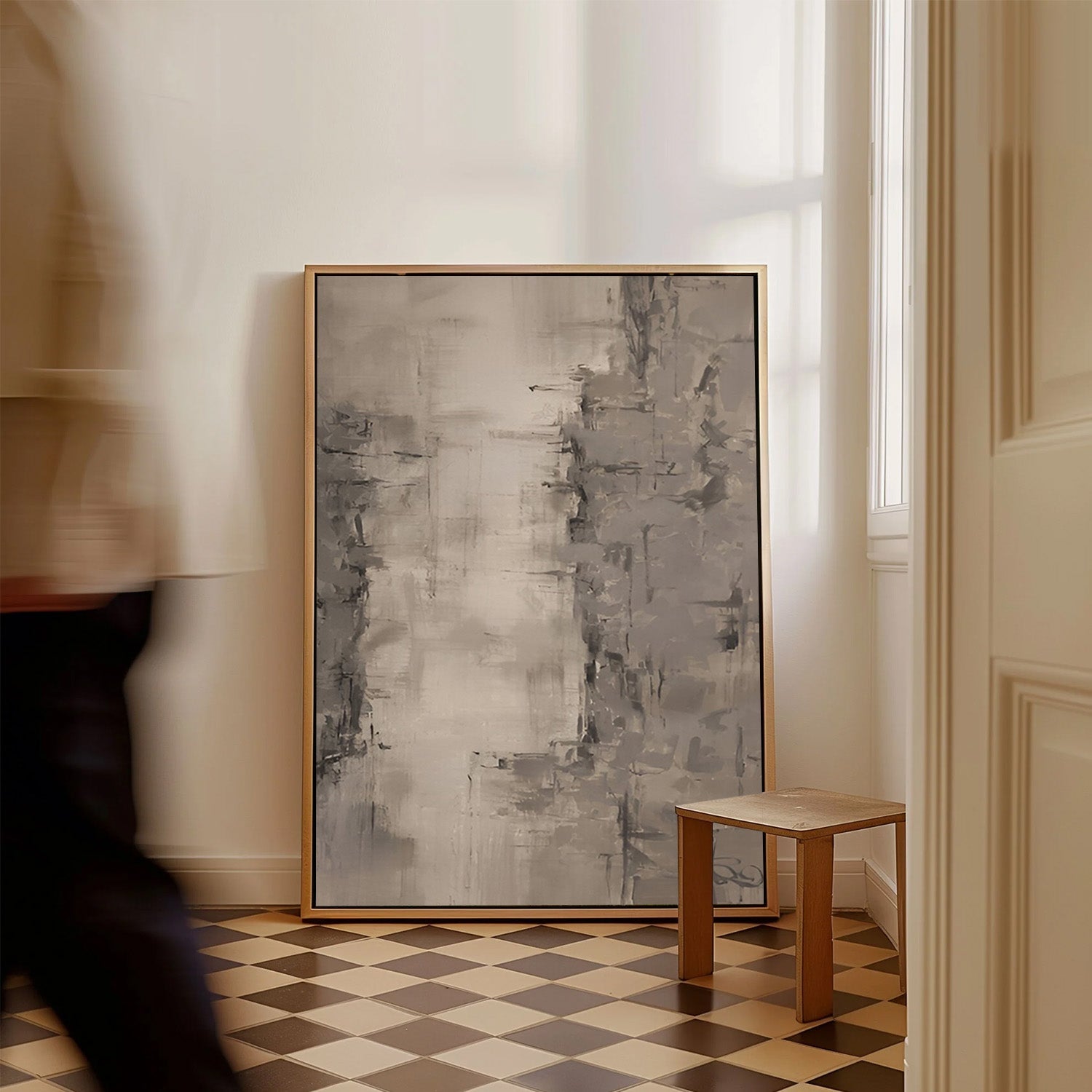 Whispered Stone – Neutral Minimal Abstract Canvas