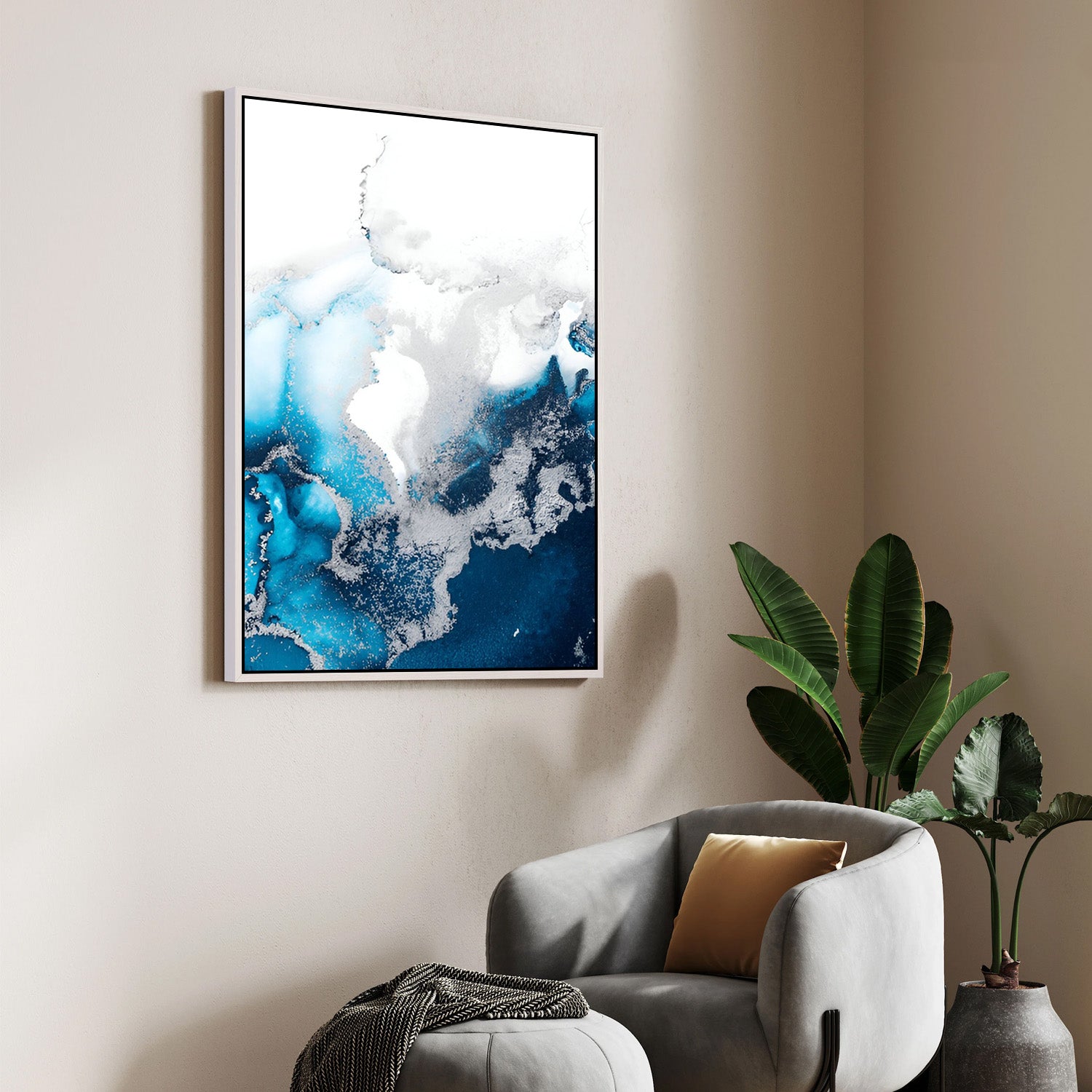Ocean Veil, Abstract Canvas Painting