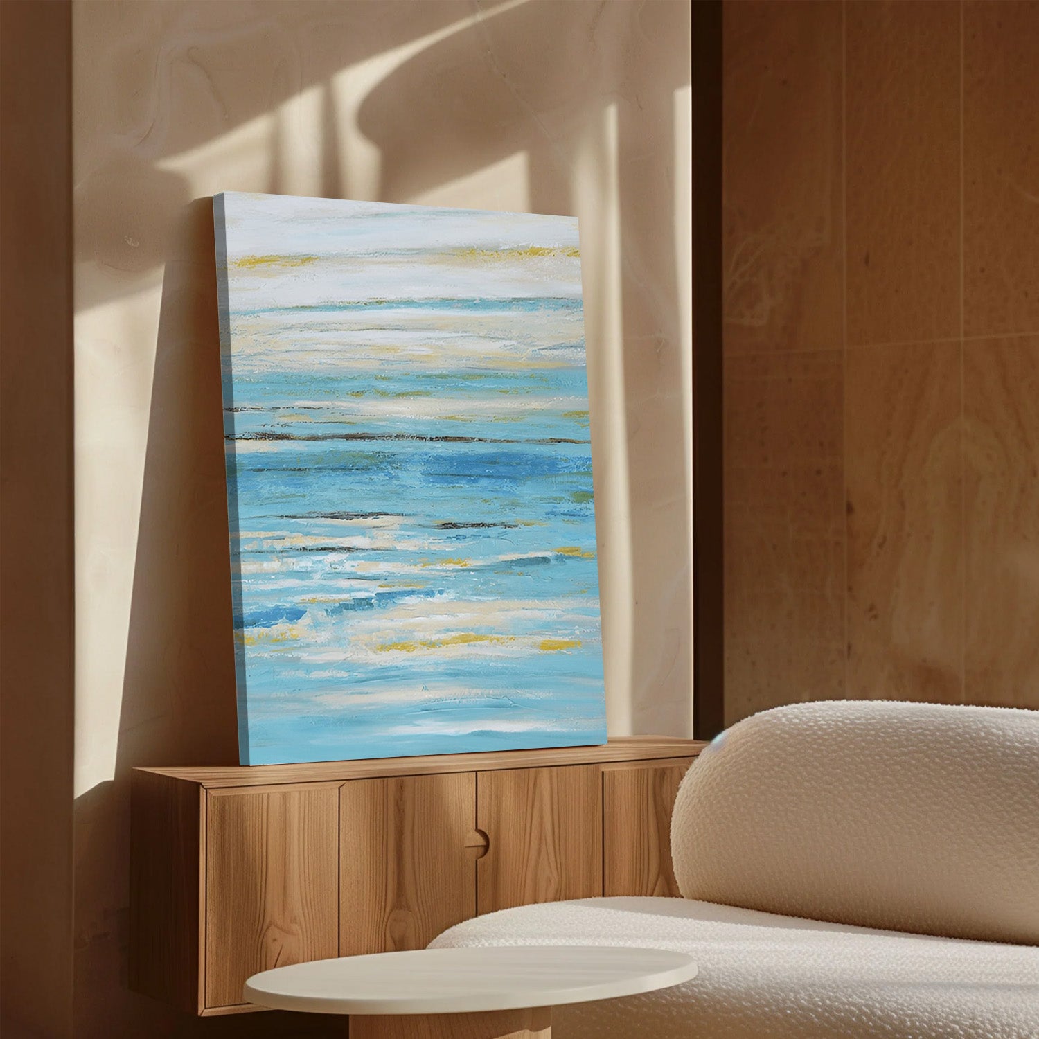 Coastal Calm, Abstract Canvas Painting