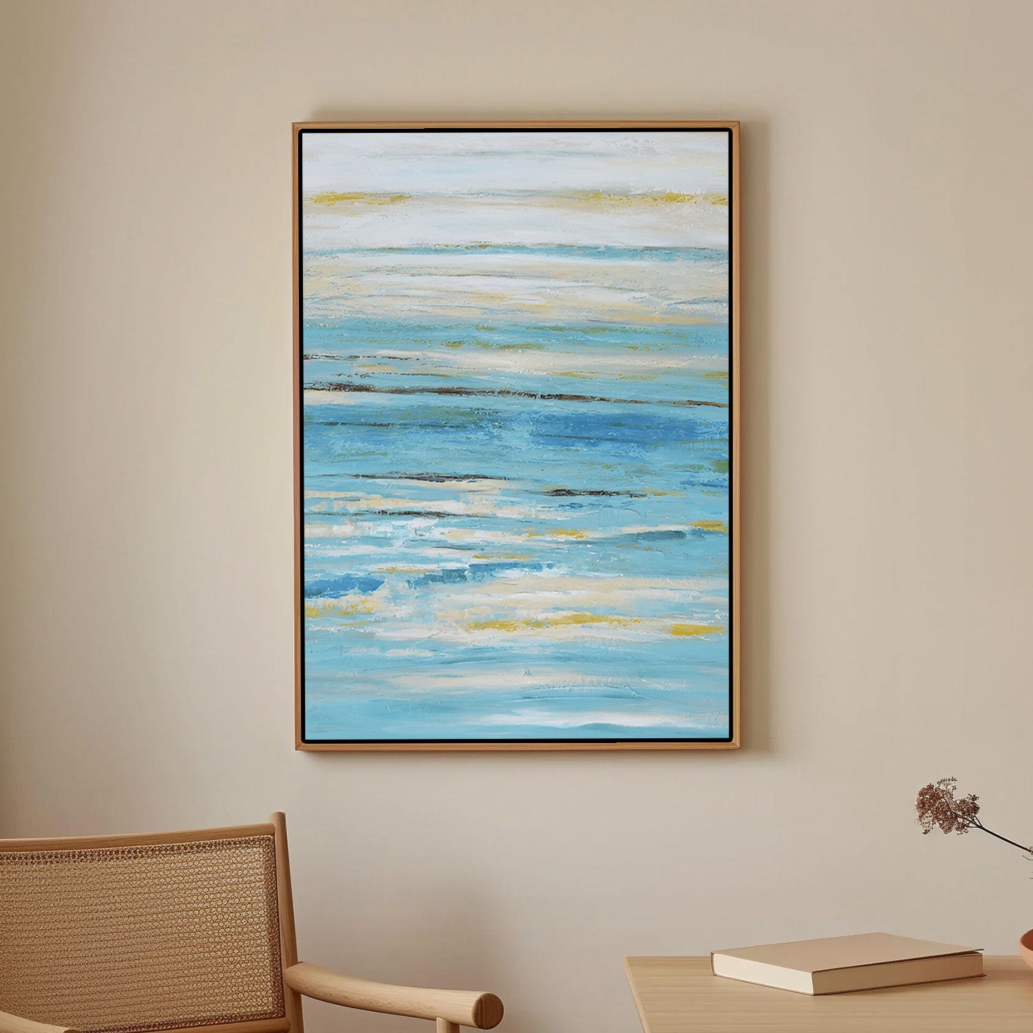 Coastal Calm, Abstract Canvas Painting