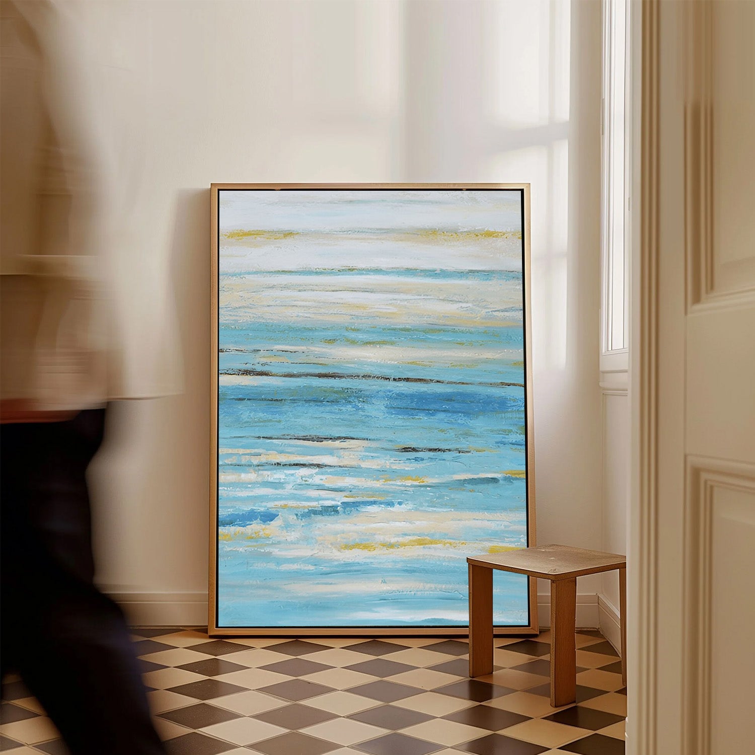 Coastal Calm, Abstract Canvas Painting