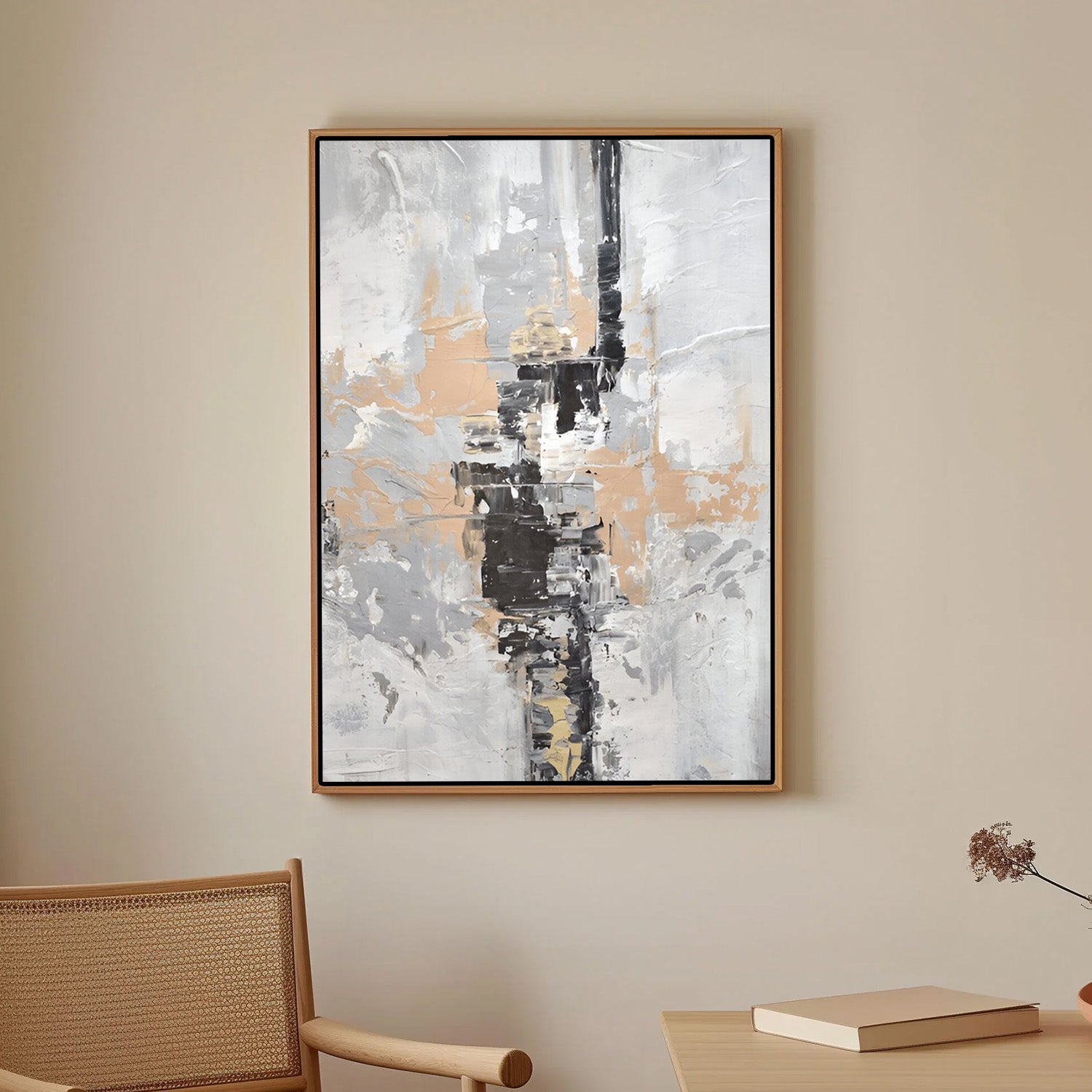 Ethereal Monolith, Abstract Canvas Painting