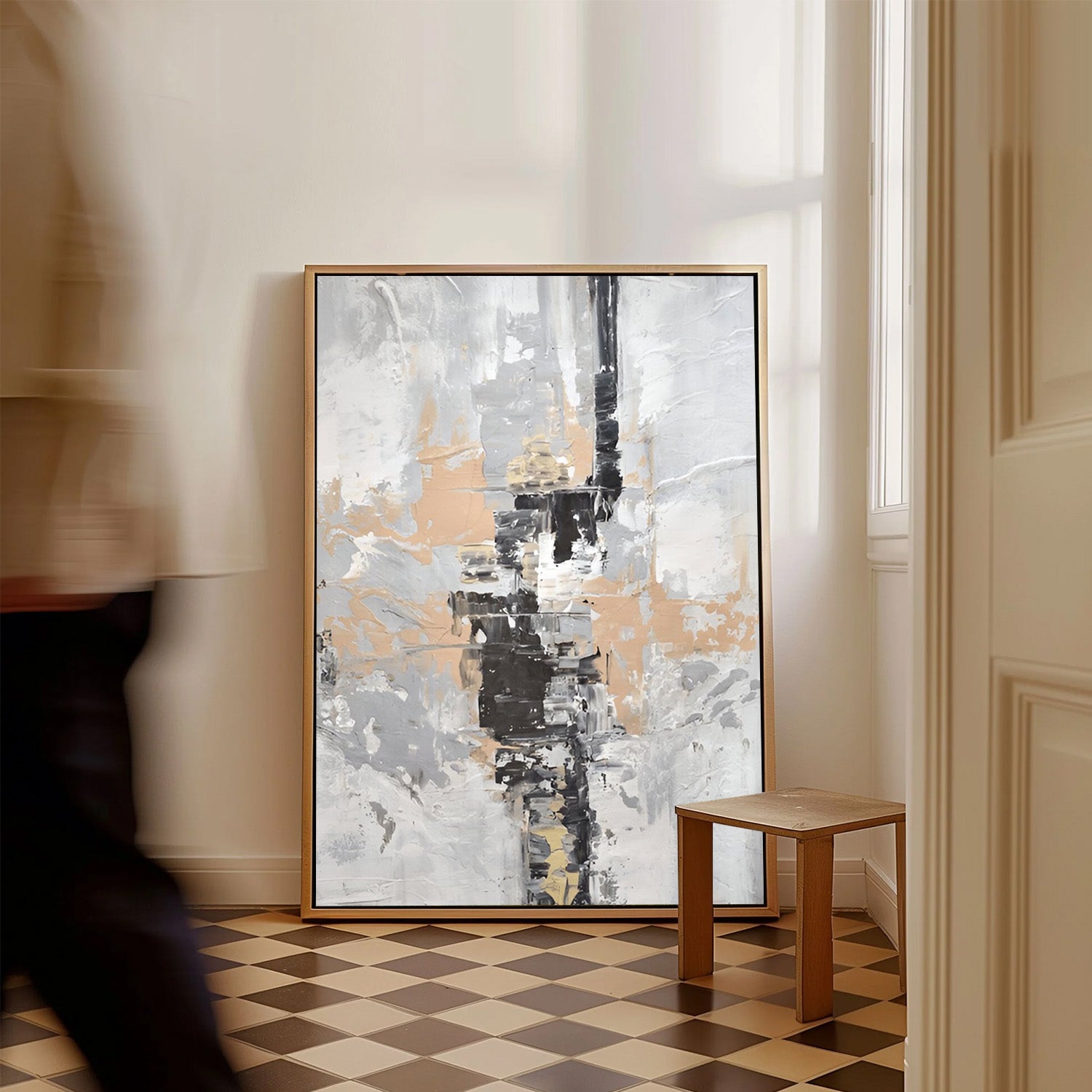 Ethereal Monolith, Abstract Canvas Painting