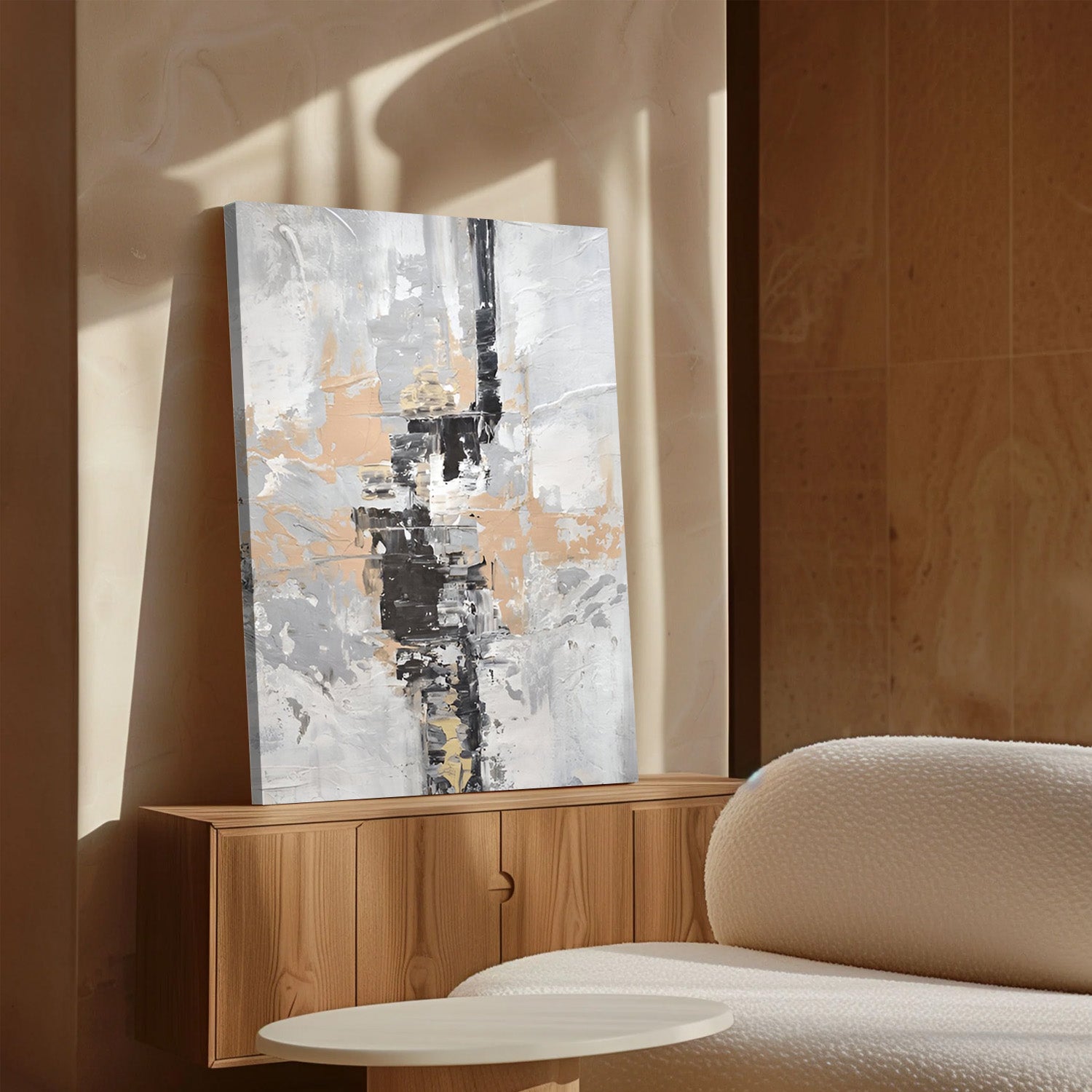 Ethereal Monolith, Abstract Canvas Painting