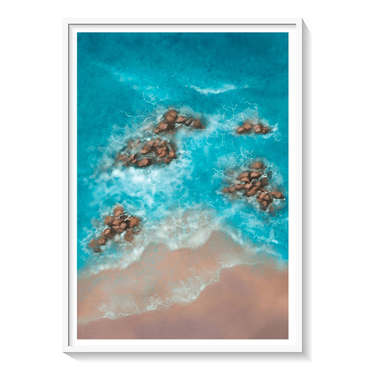 Coastal Tranquility, Beach Canvas Painting
