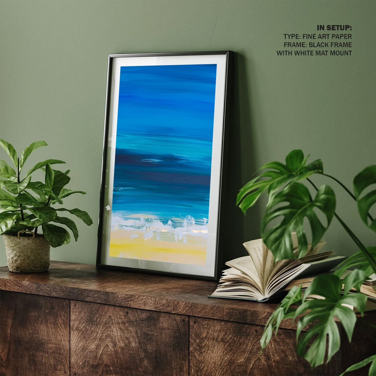 Blue Serenity, Abstract Seascape Canvas Painting