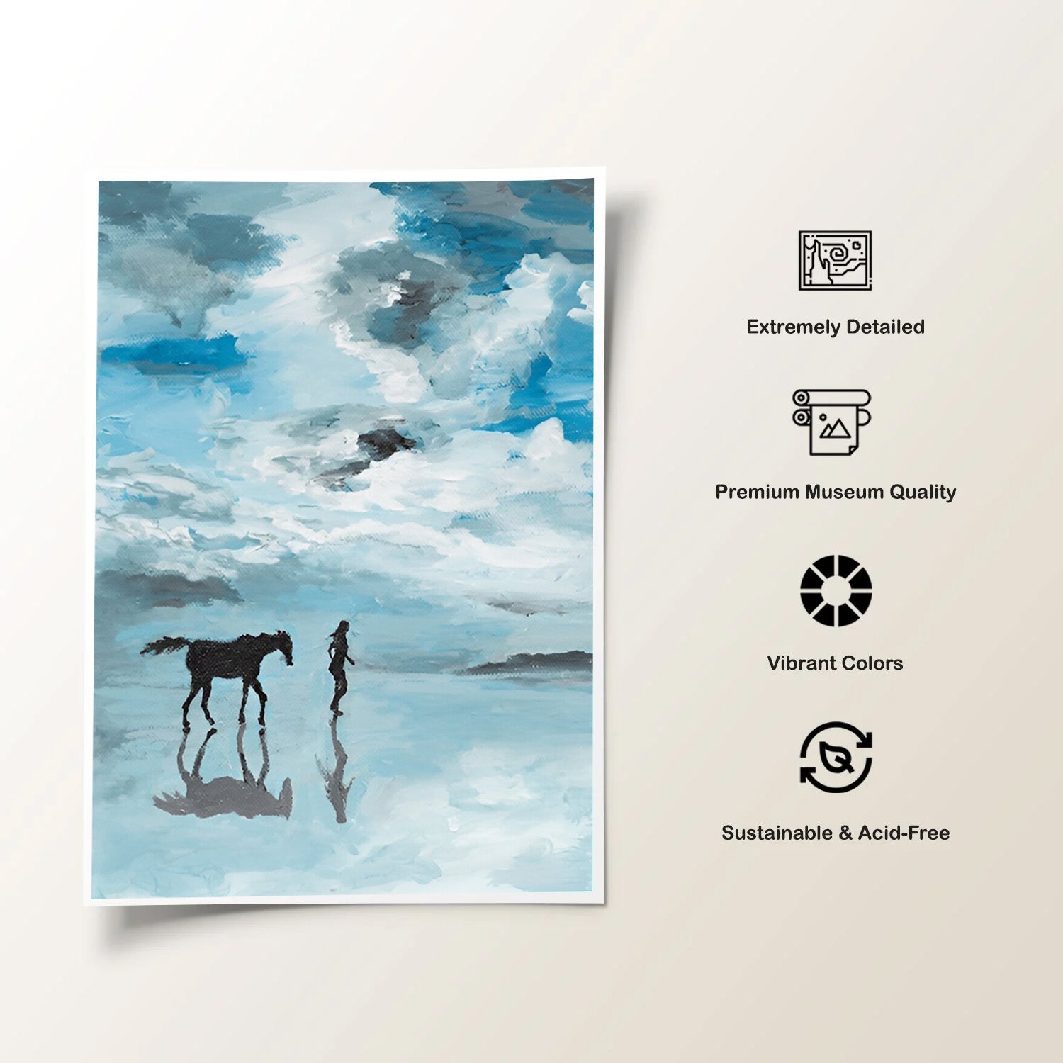Quiet Companions, Dreamlike Coastal Canvas Painting