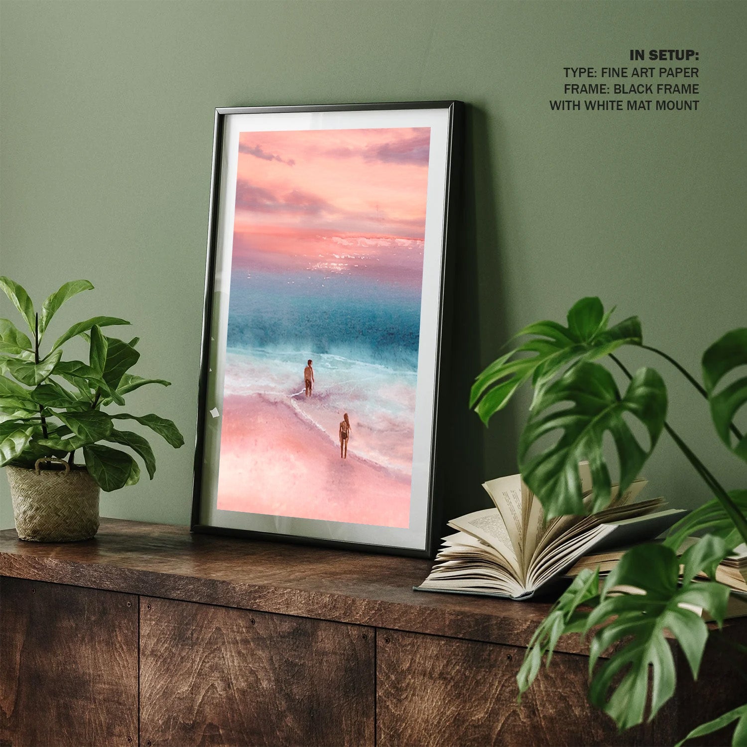 Shared Horizon, Pastel Seaside Dream Painting