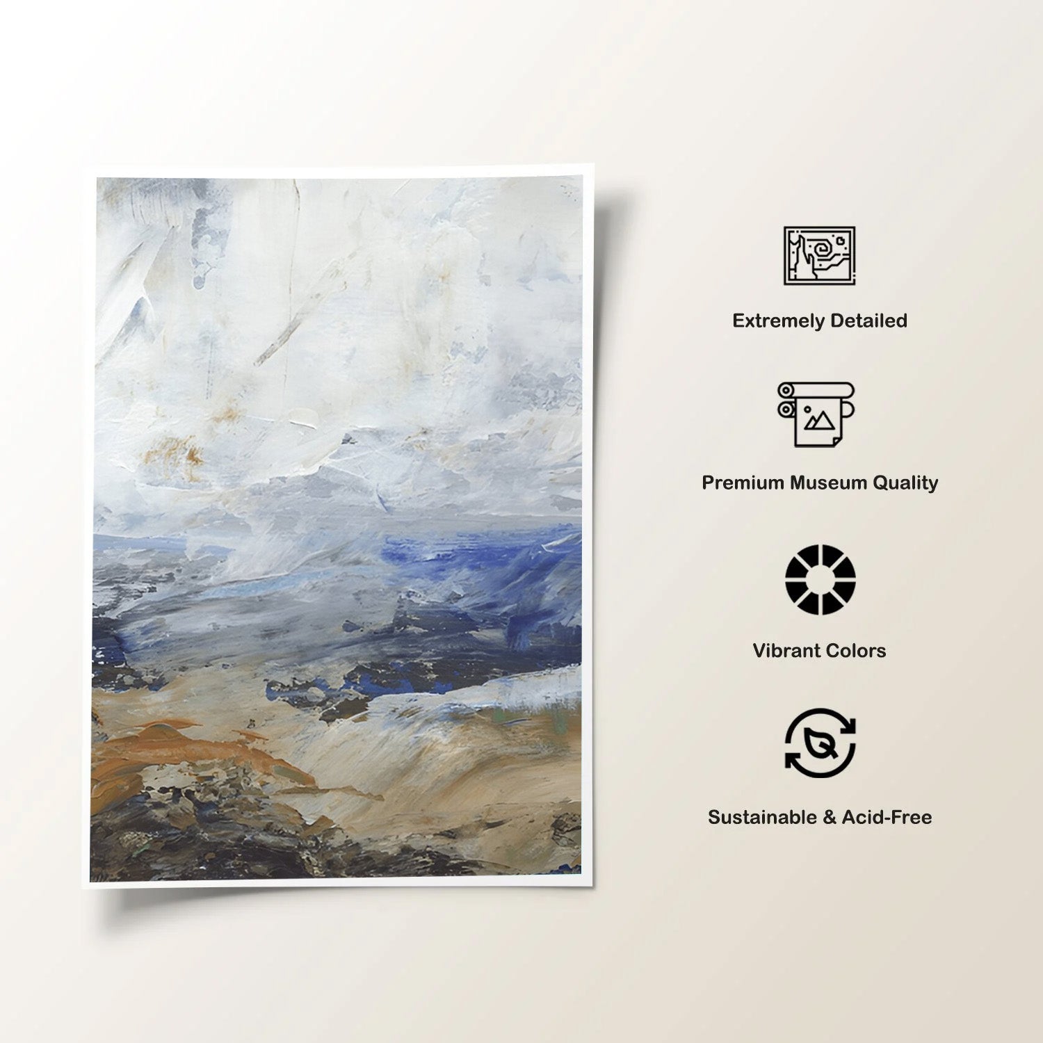 Silent Tide, Minimalist Coastal Canvas Painting