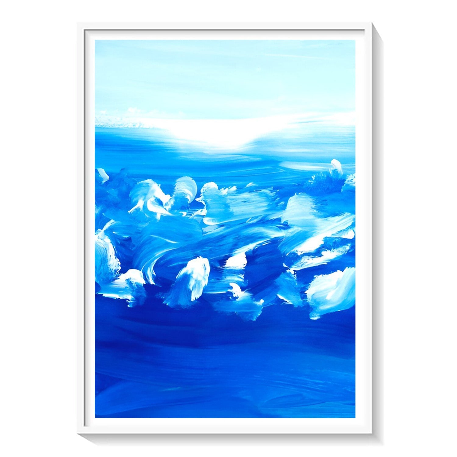 Blue Surge, Abstract Ocean Canvas Painting
