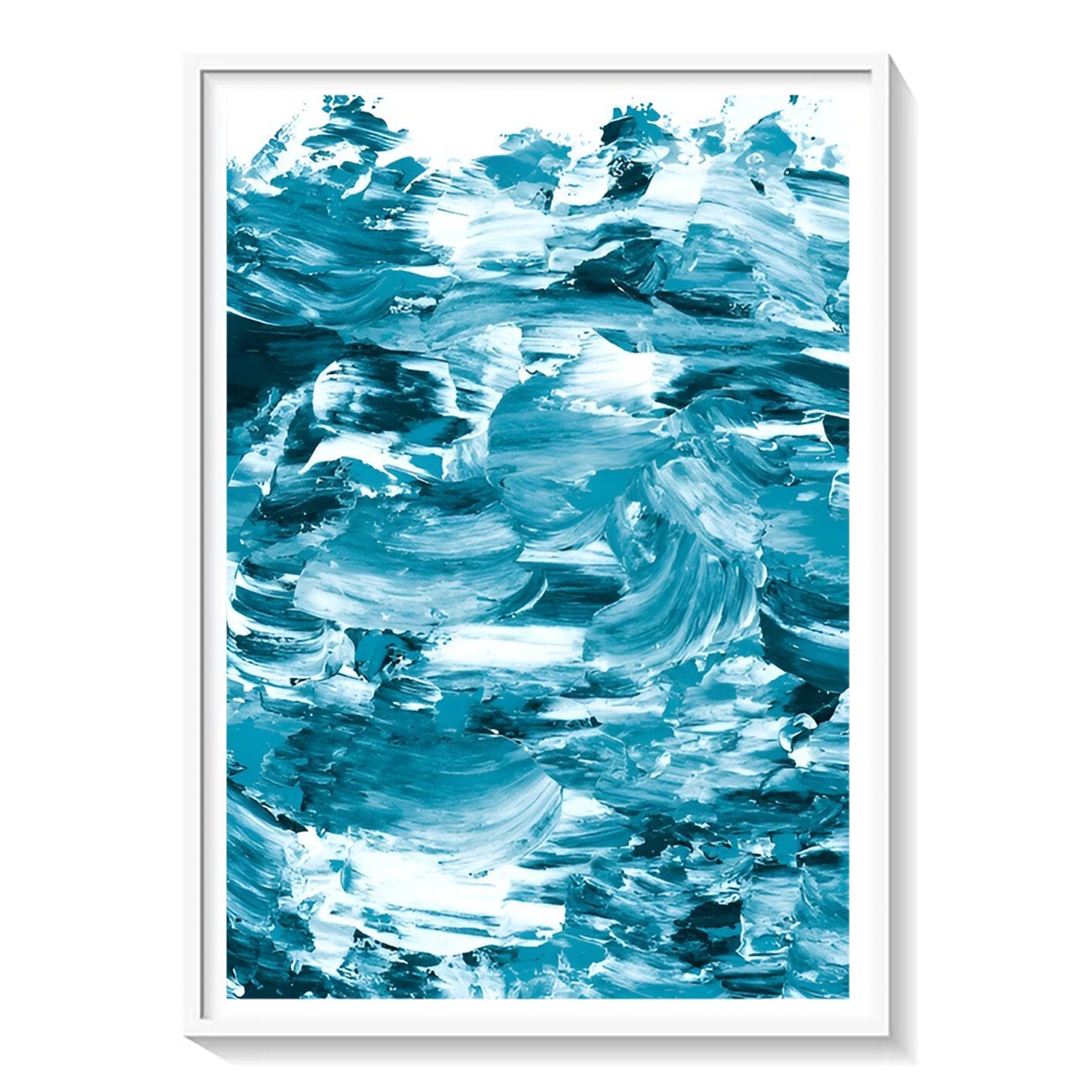 Ocean Motion, Abstract Wave Canvas Painting