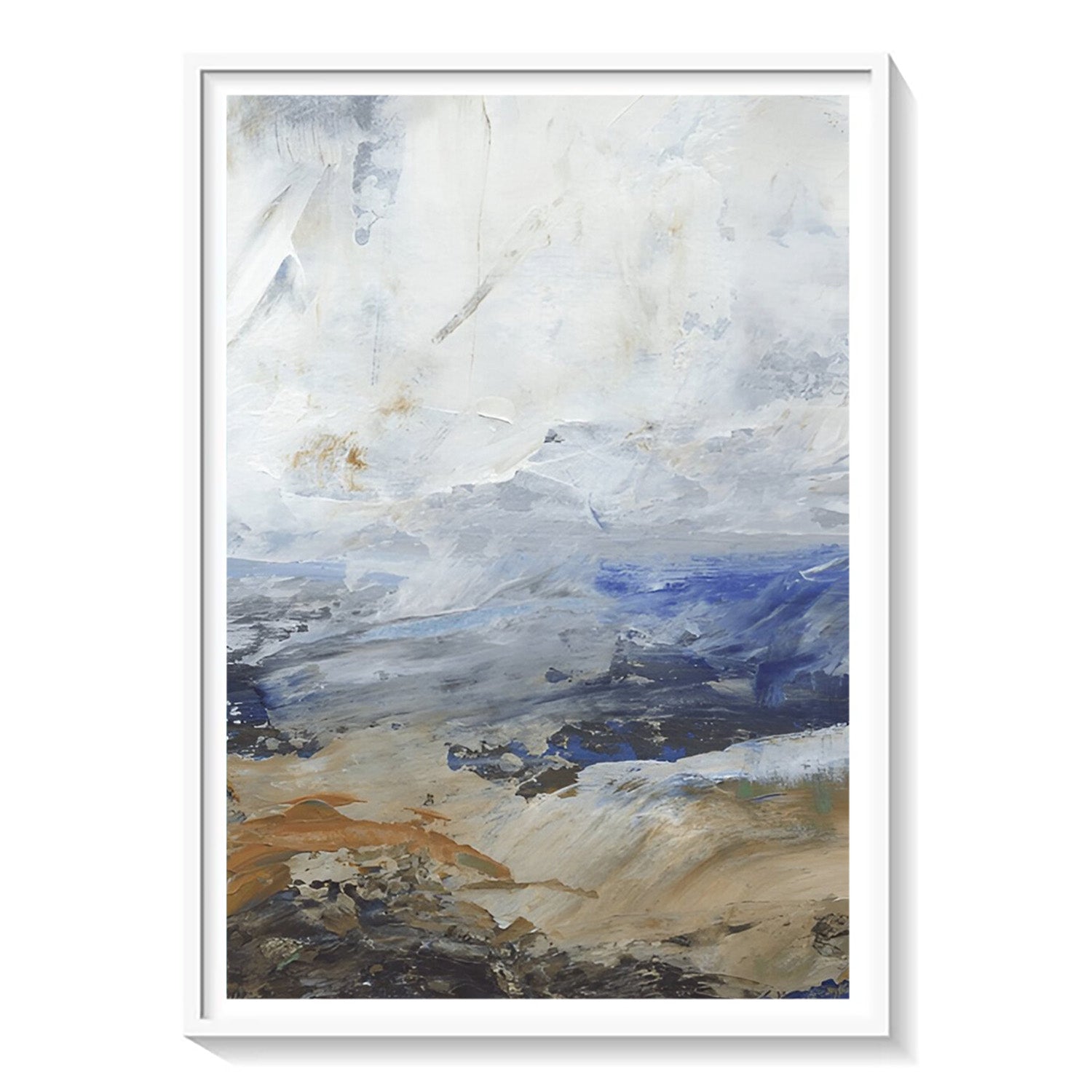 Silent Tide, Minimalist Coastal Canvas Painting