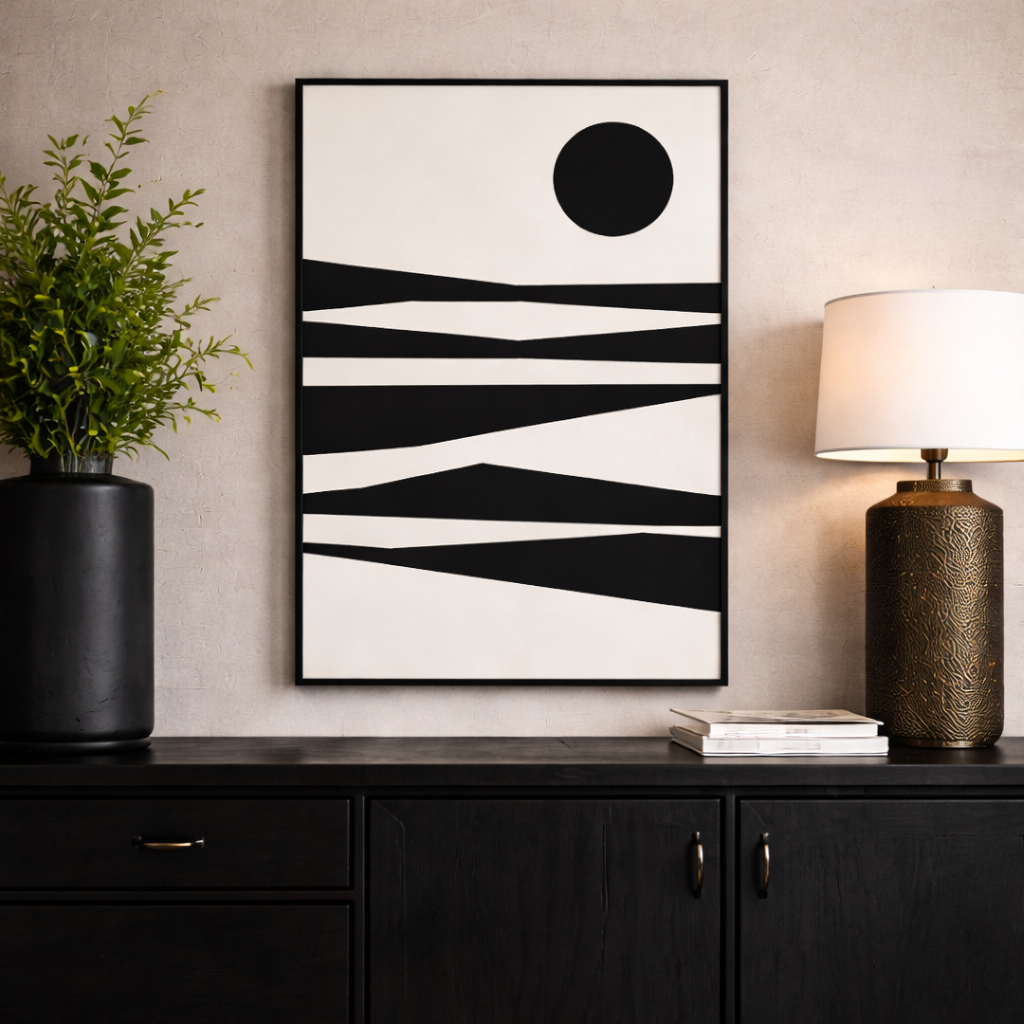 Before the Day Begins Black and White Art Canvas