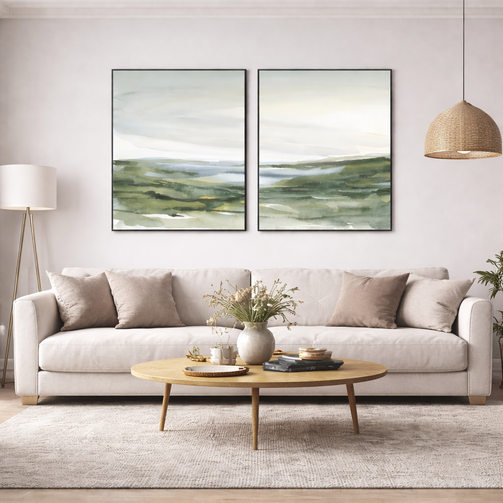 The Morning After Rain Set of 2 Canvas Wall Art