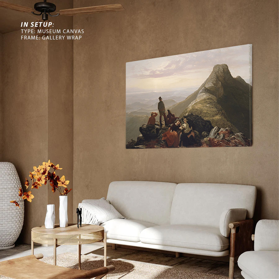 Mountain Summit Travelers Landscape Canvas Wall Art