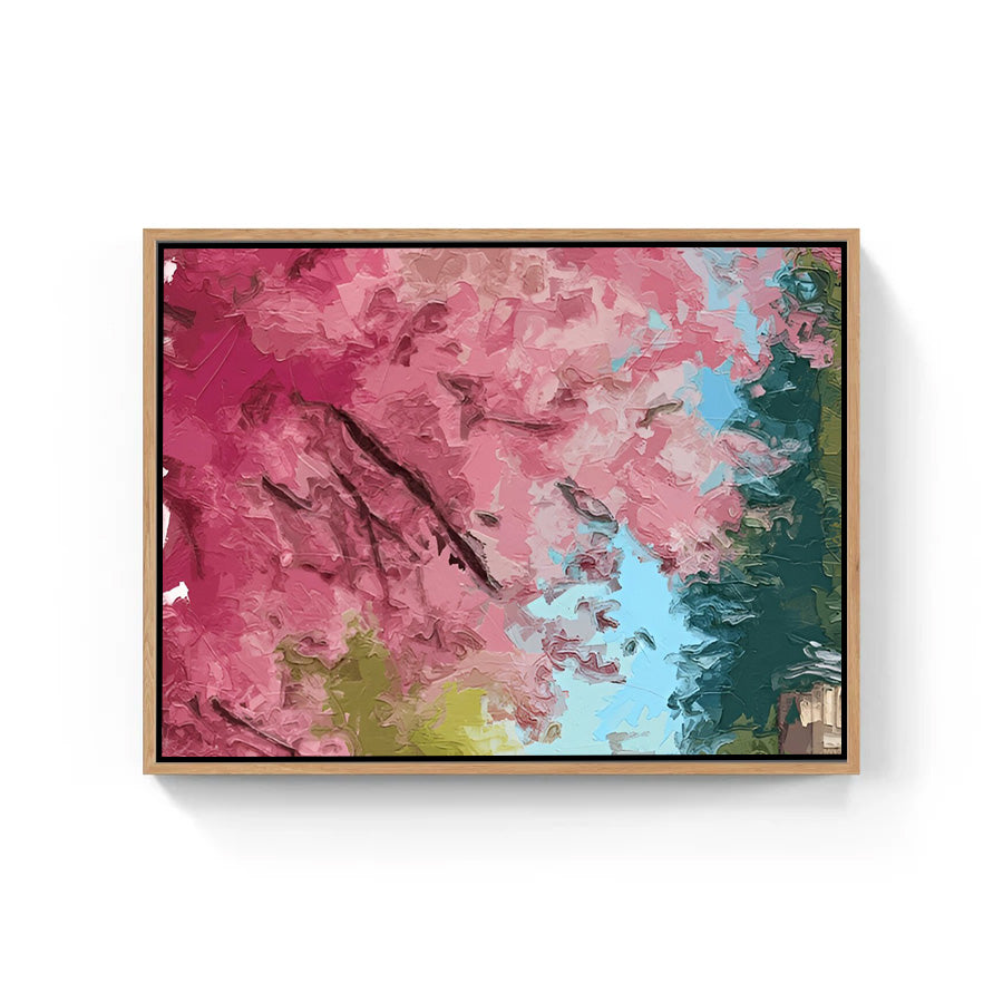 Abstract Pink Harmony Canvas Wall Art